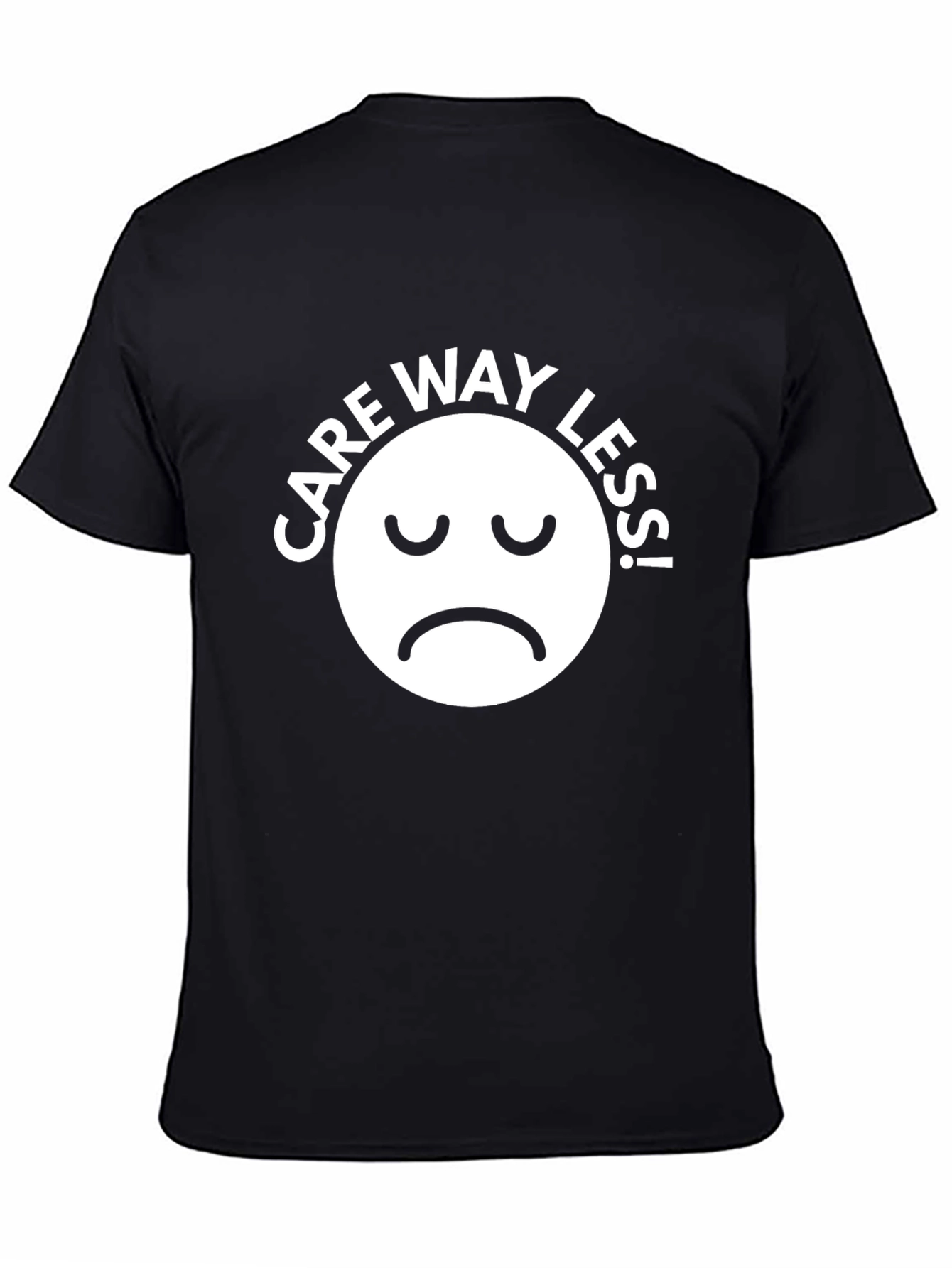 Care Way Less Graphic T-Shirt - Mens Black Tee