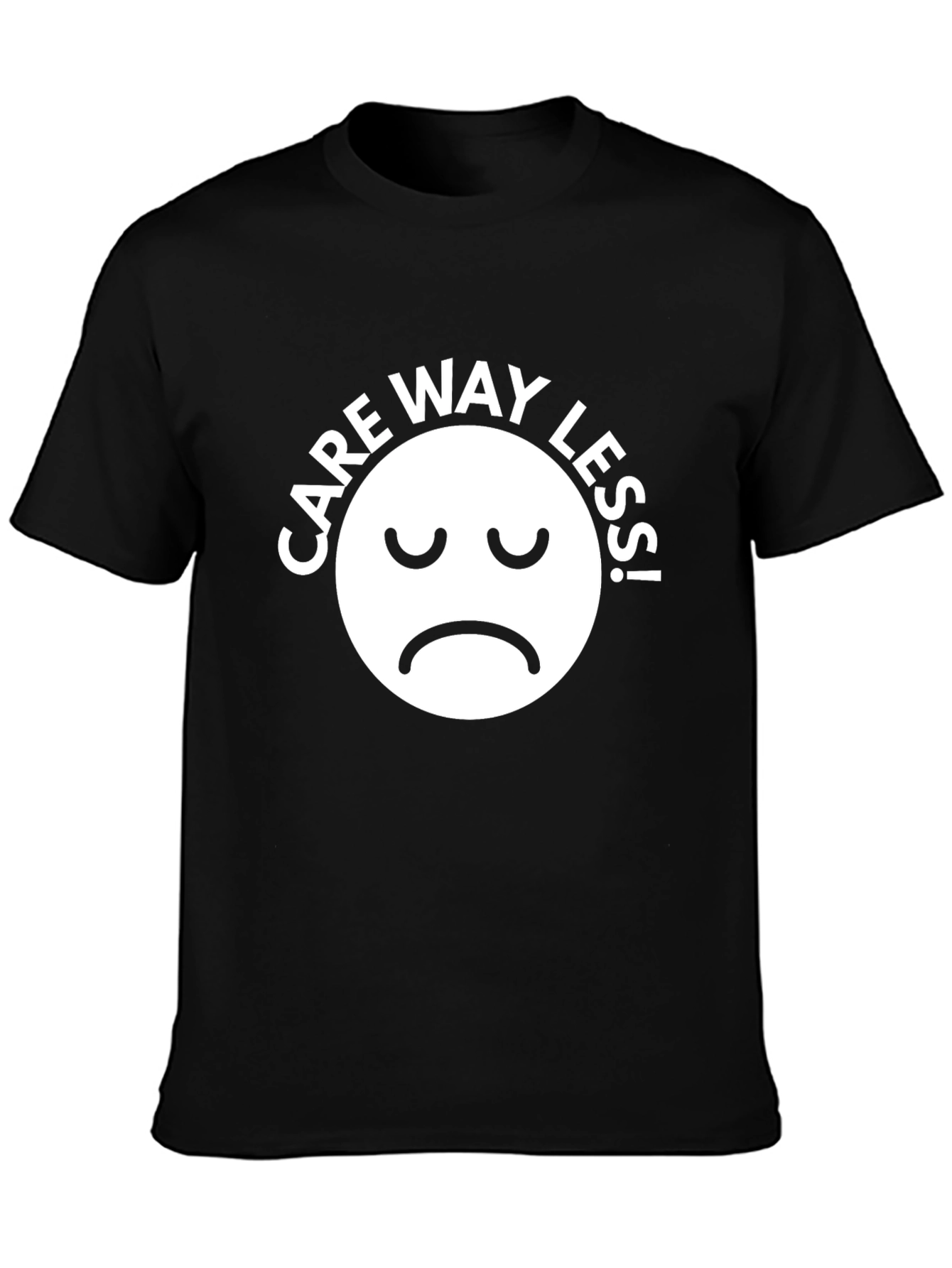 Care Way Less Graphic T-Shirt - Mens Black Tee