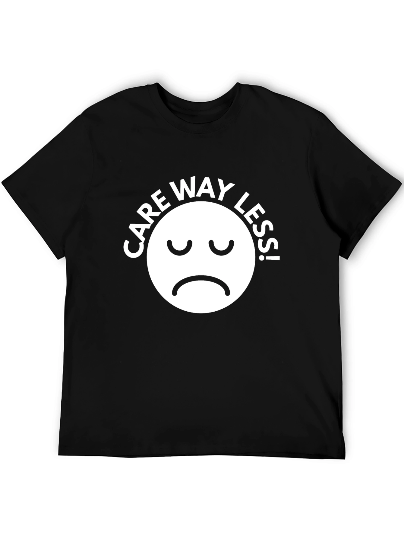Care Way Less Graphic T-Shirt - Mens Black Tee