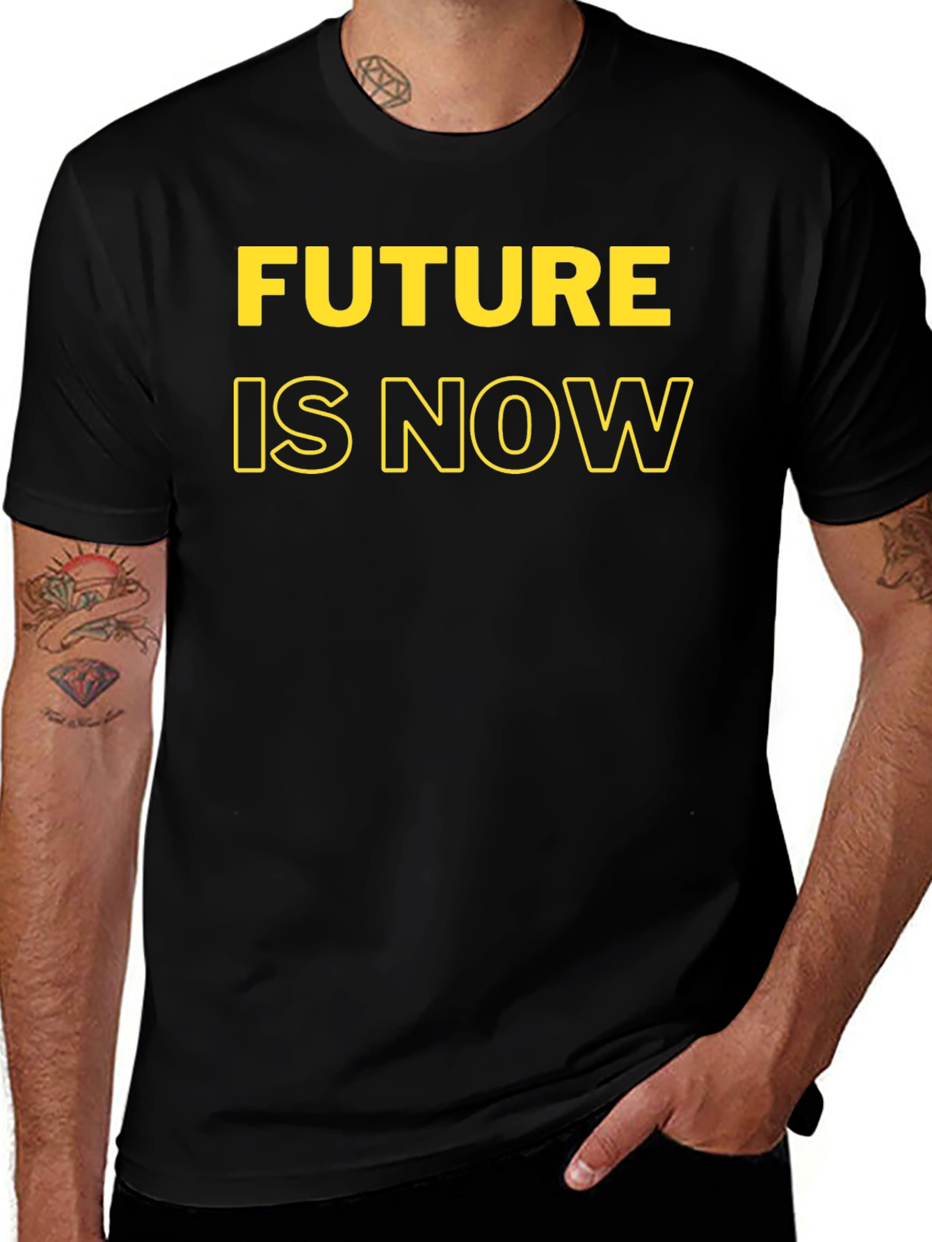 Future Is Now Black T-Shirt
