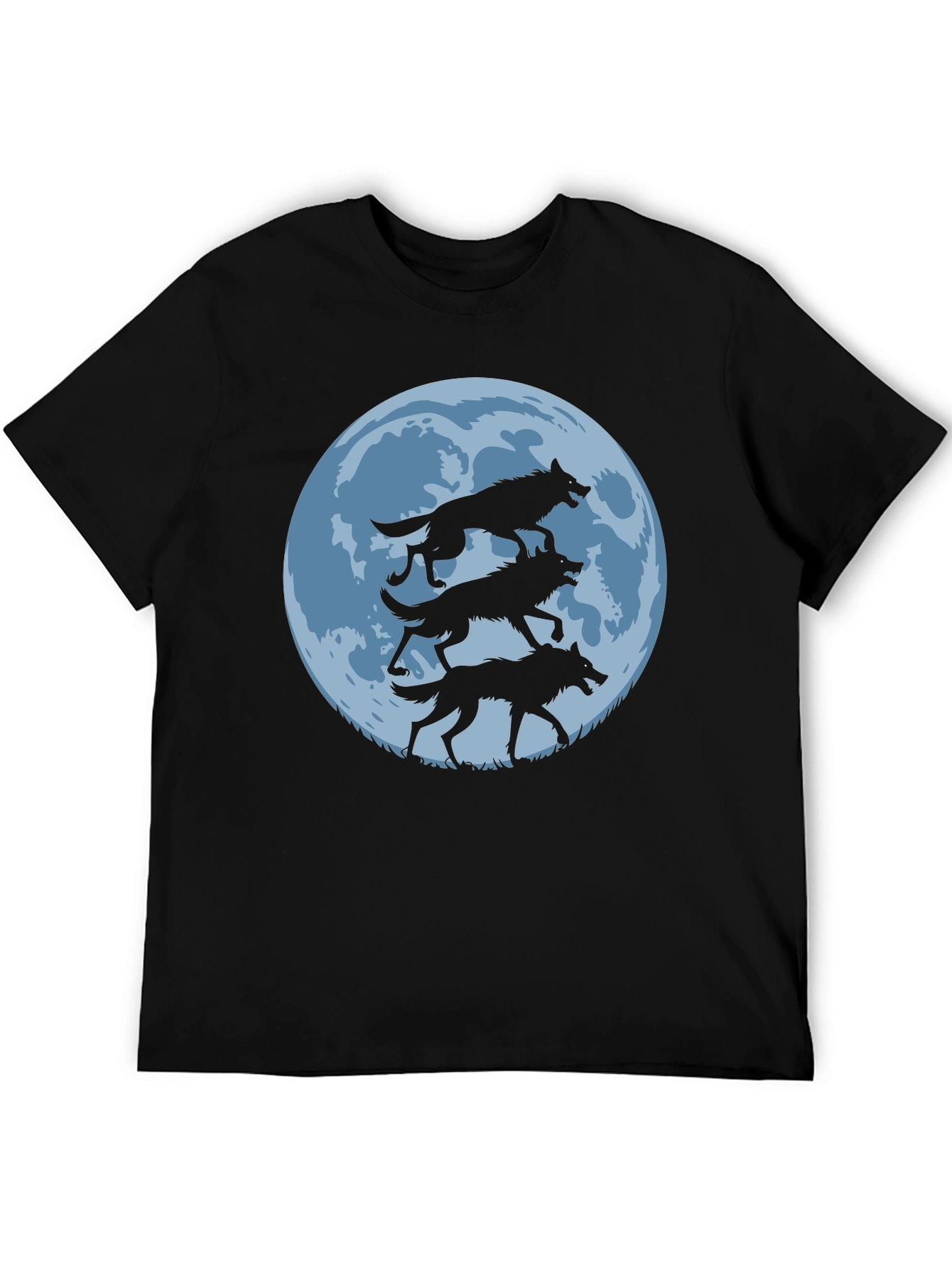 Wolf Moon Graphic Tee - Black