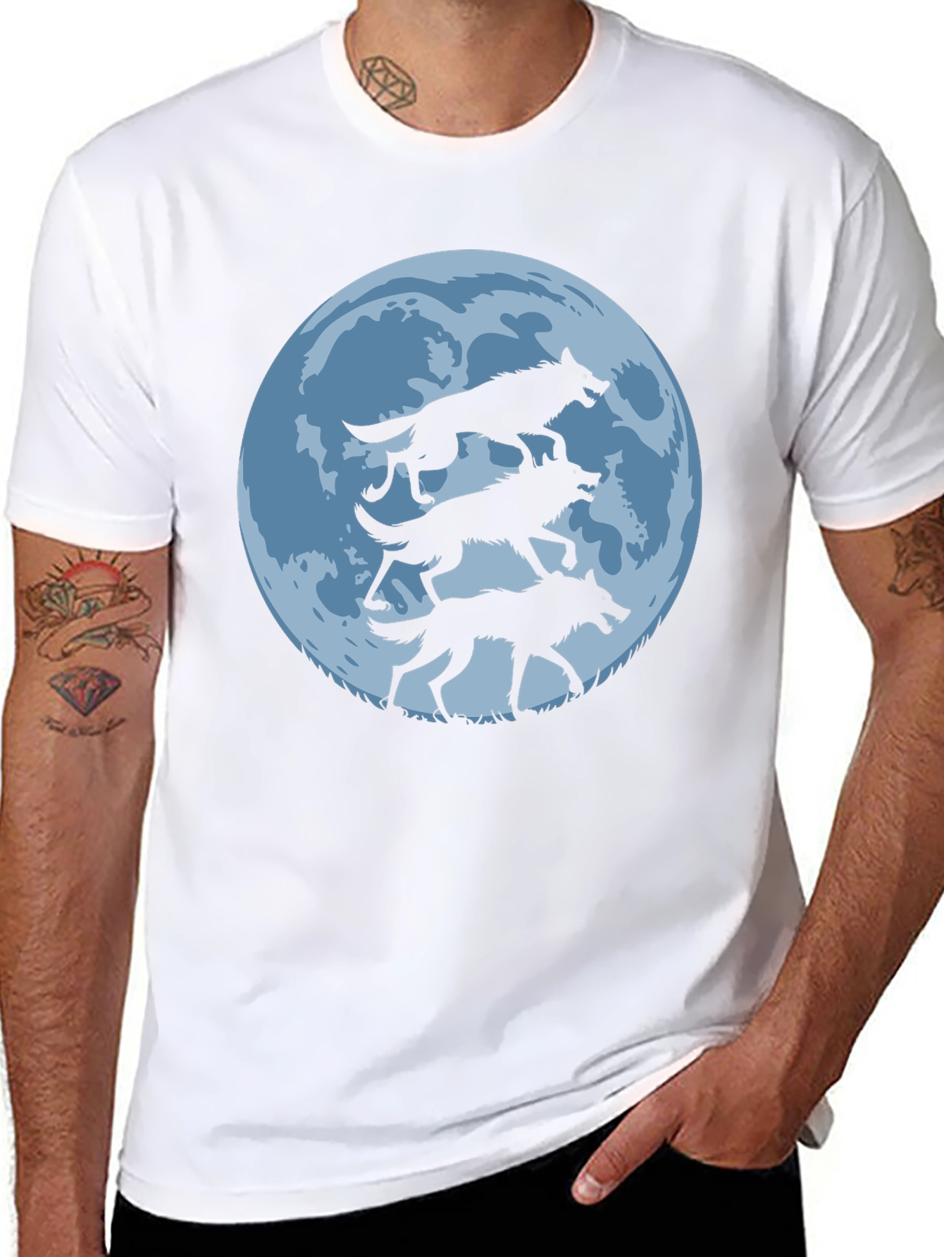 Wolf Moon Graphic Tee - Black