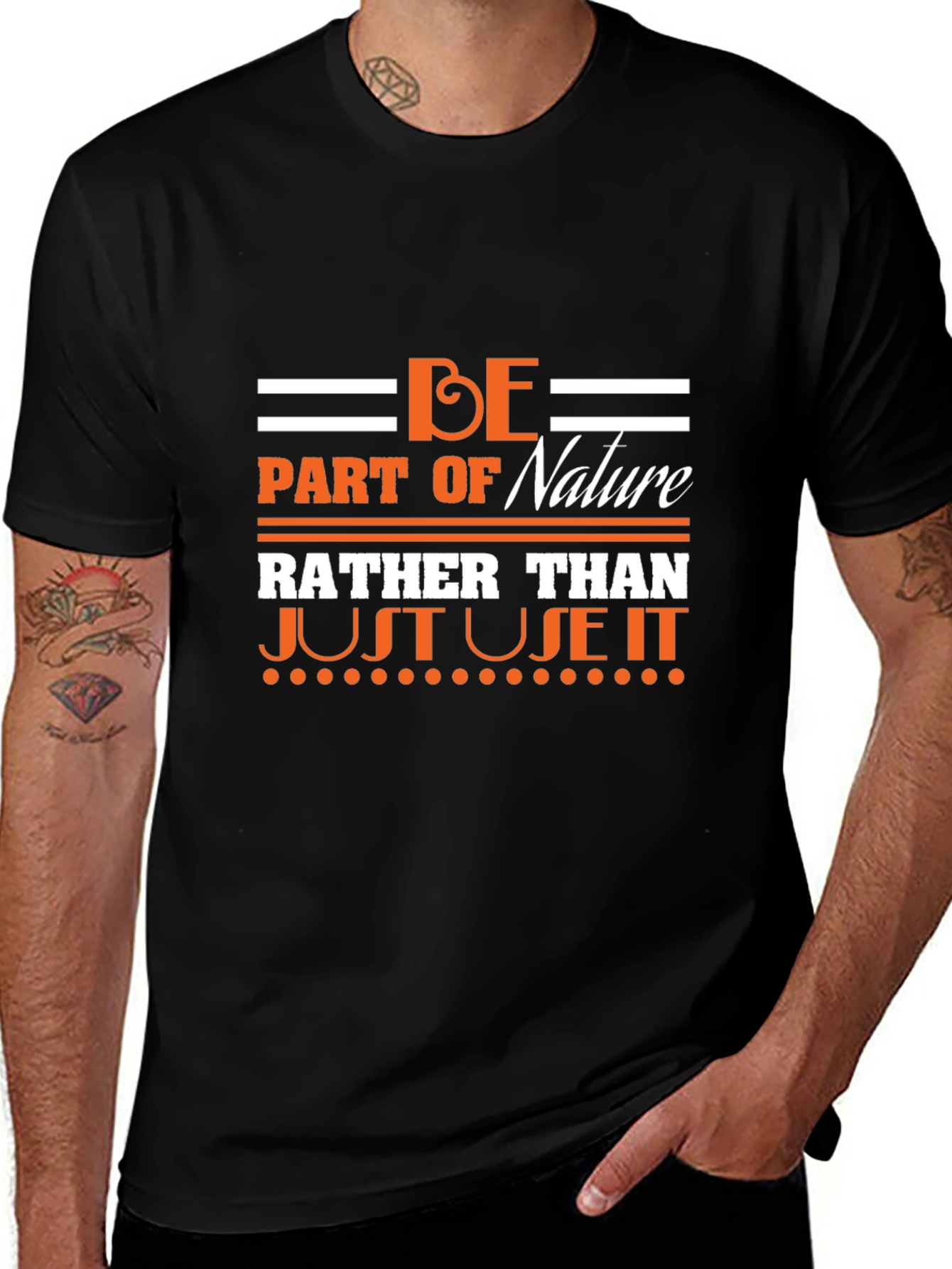 Nature Quote Black T-Shirt