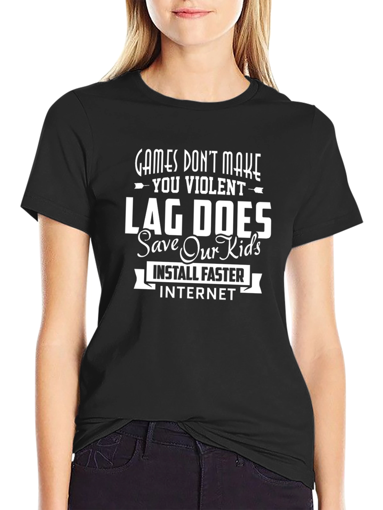 Lag Makes You Violent T-Shirt Gamer Tee