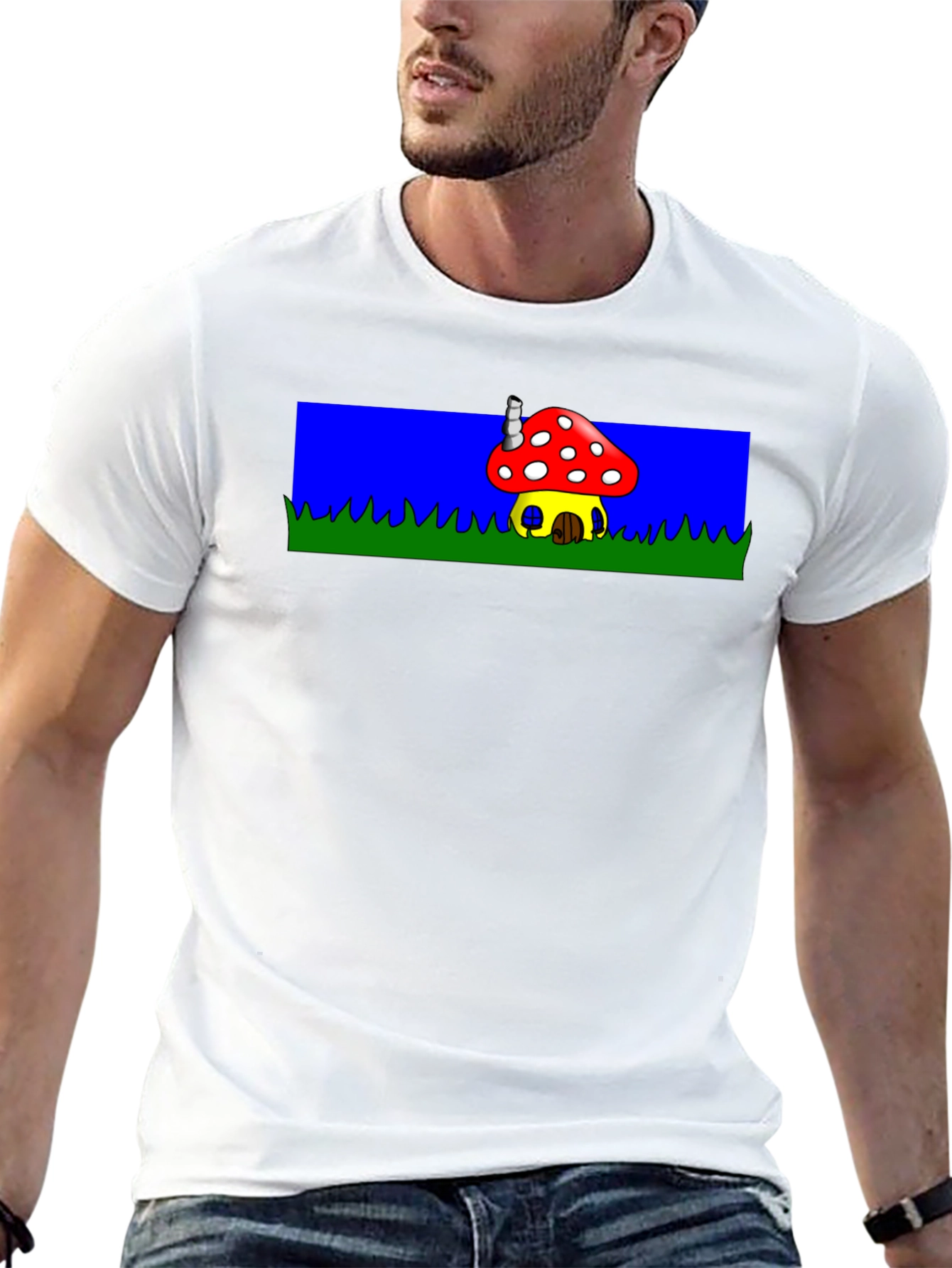 Mushroom House Graphic Tee - Fun & Unique!