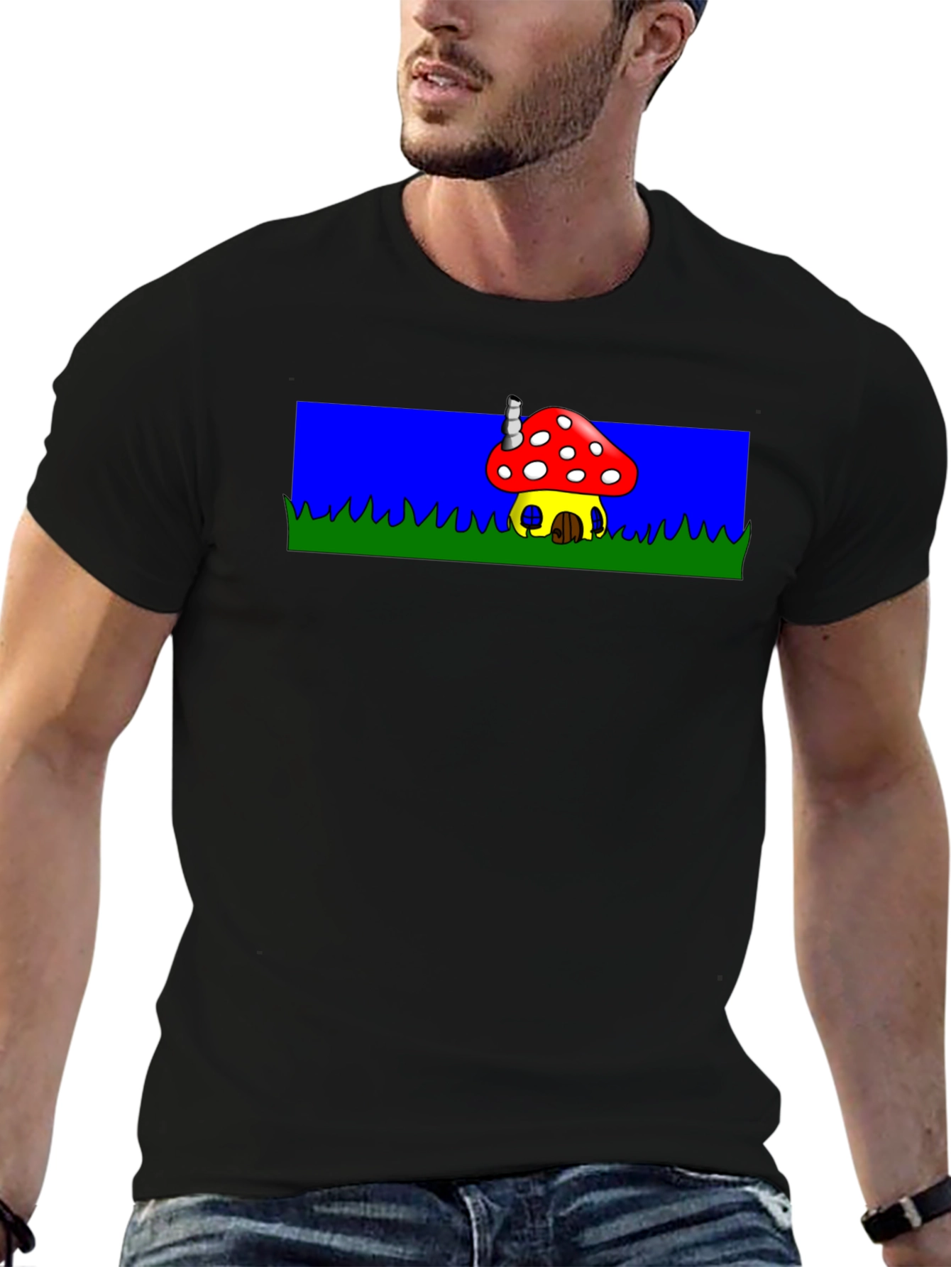 Mushroom House Graphic Tee - Fun & Unique!