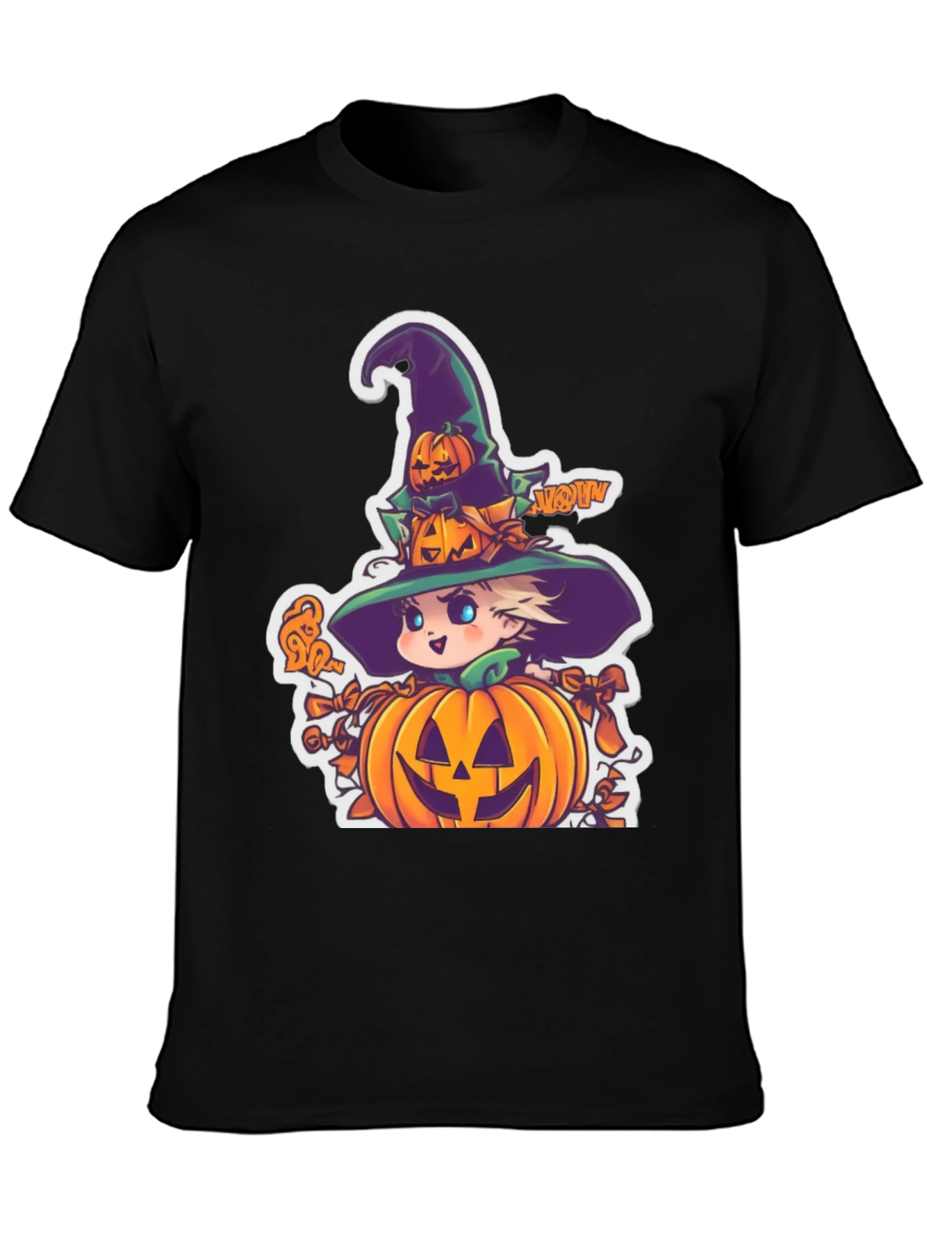 Halloween Witch Pumpkin Graphic Tee