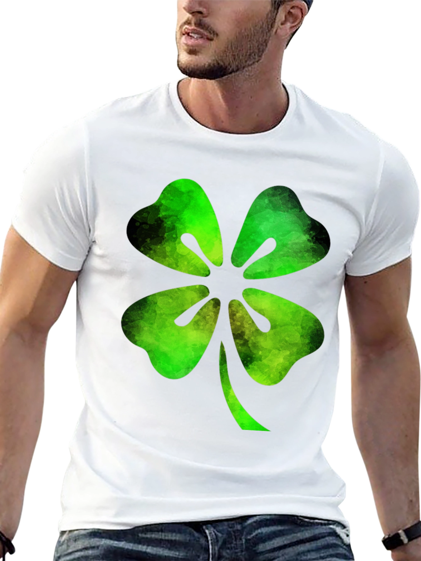 Lucky Four Leaf Clover Graphic T-Shirt