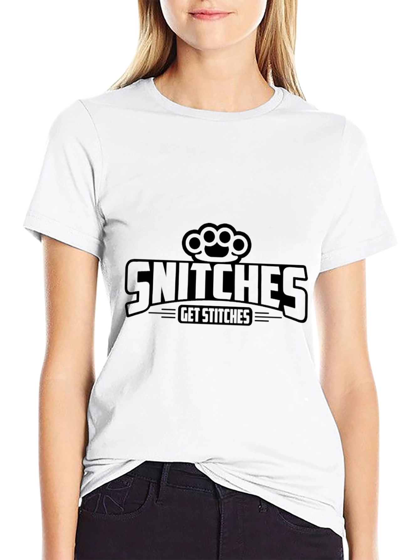 Snitches Get Stitches Graphic Tee