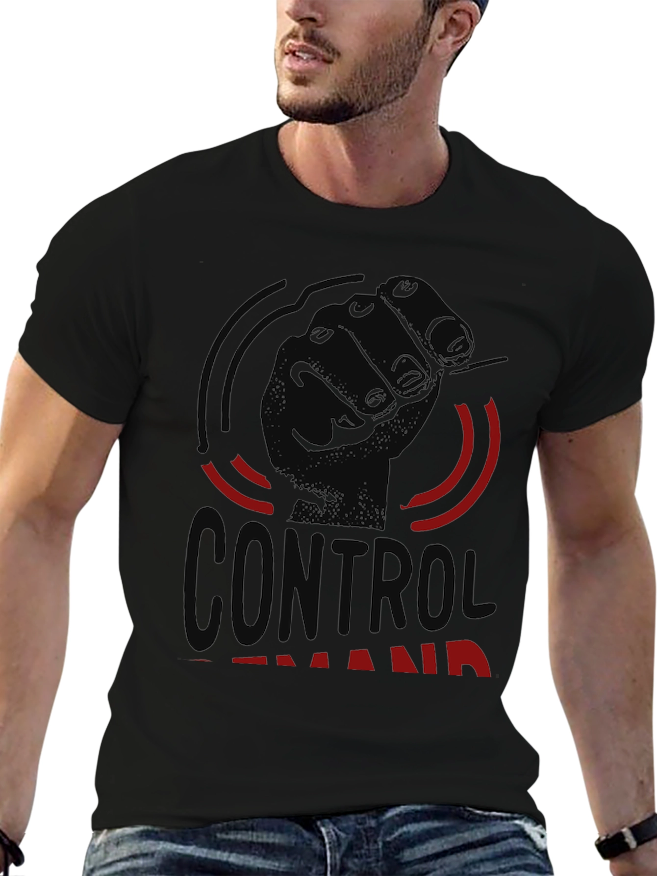 Control Demand Graphic Black T-Shirt