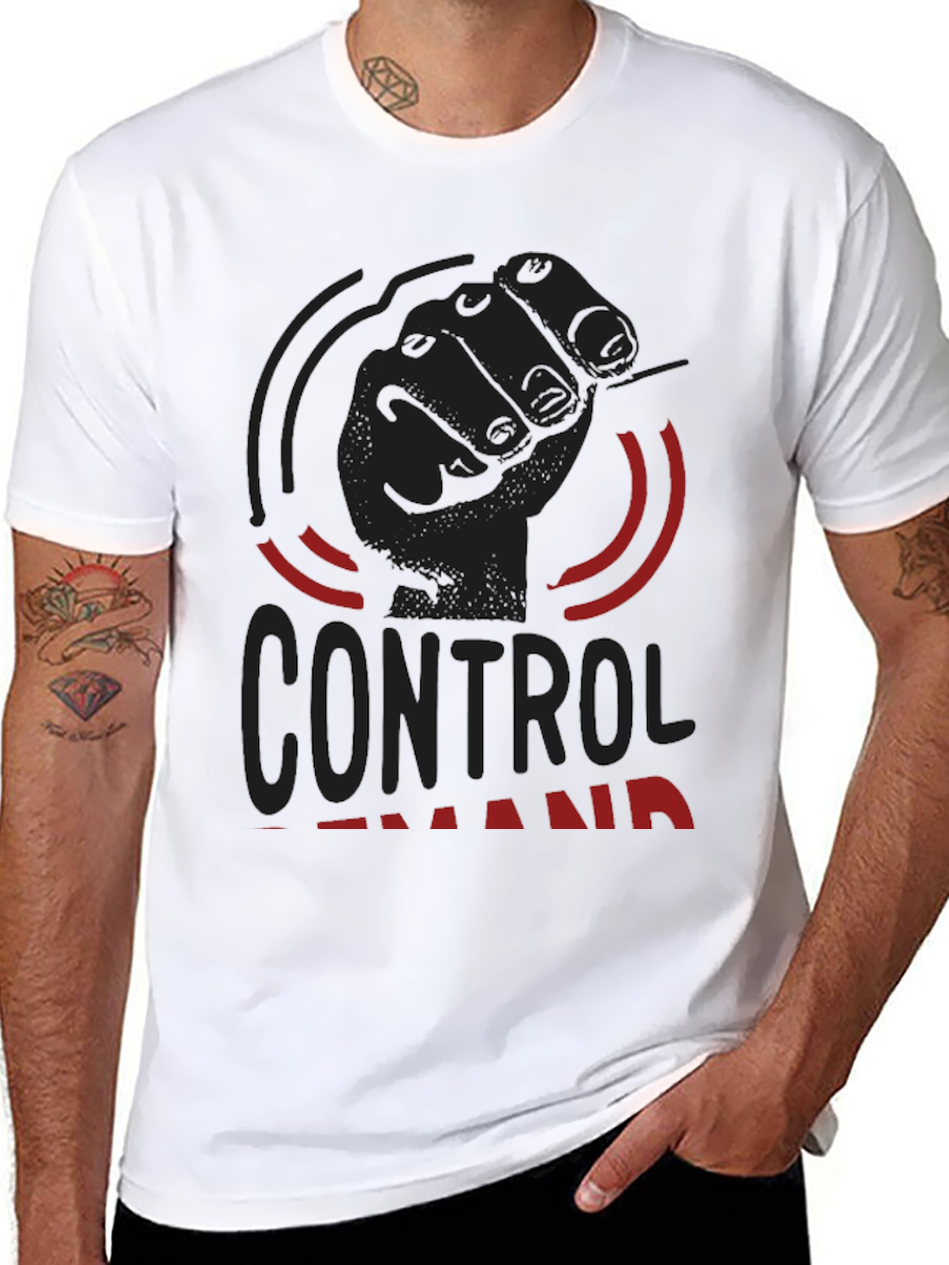 Control Demand Graphic Black T-Shirt