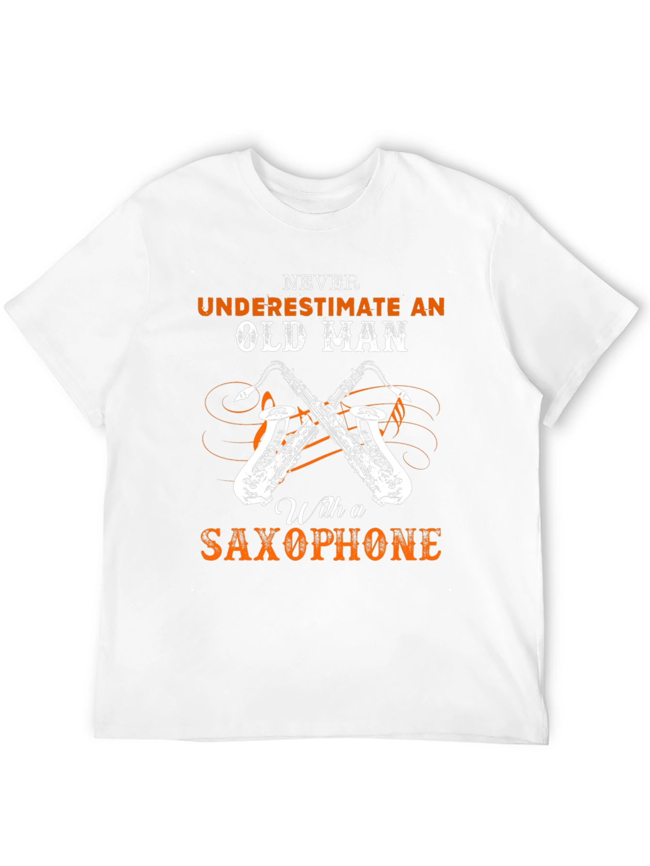 Never Underestimate Saxophone Old Man T-Shirt