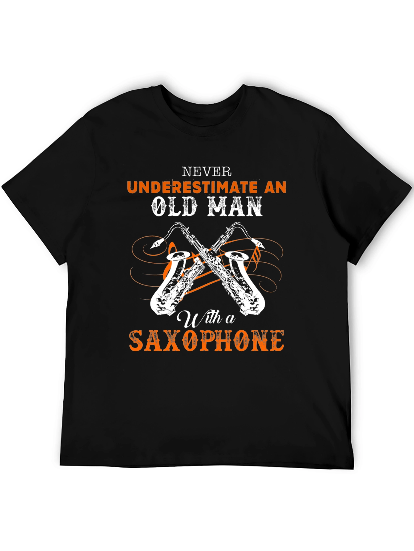 Never Underestimate Saxophone Old Man T-Shirt