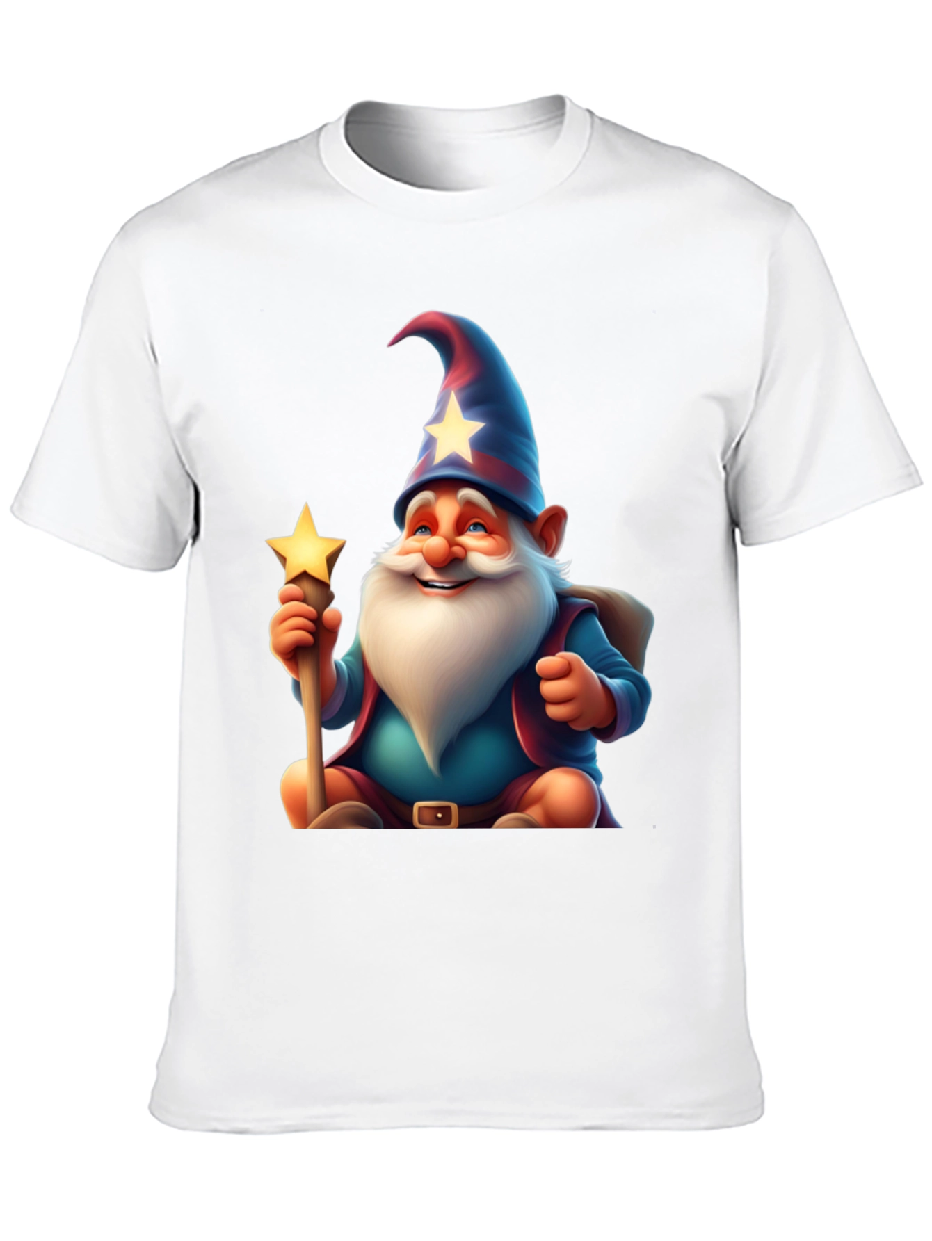 Wizard Gnome T-Shirt - Magical Cartoon Graphic Tee
