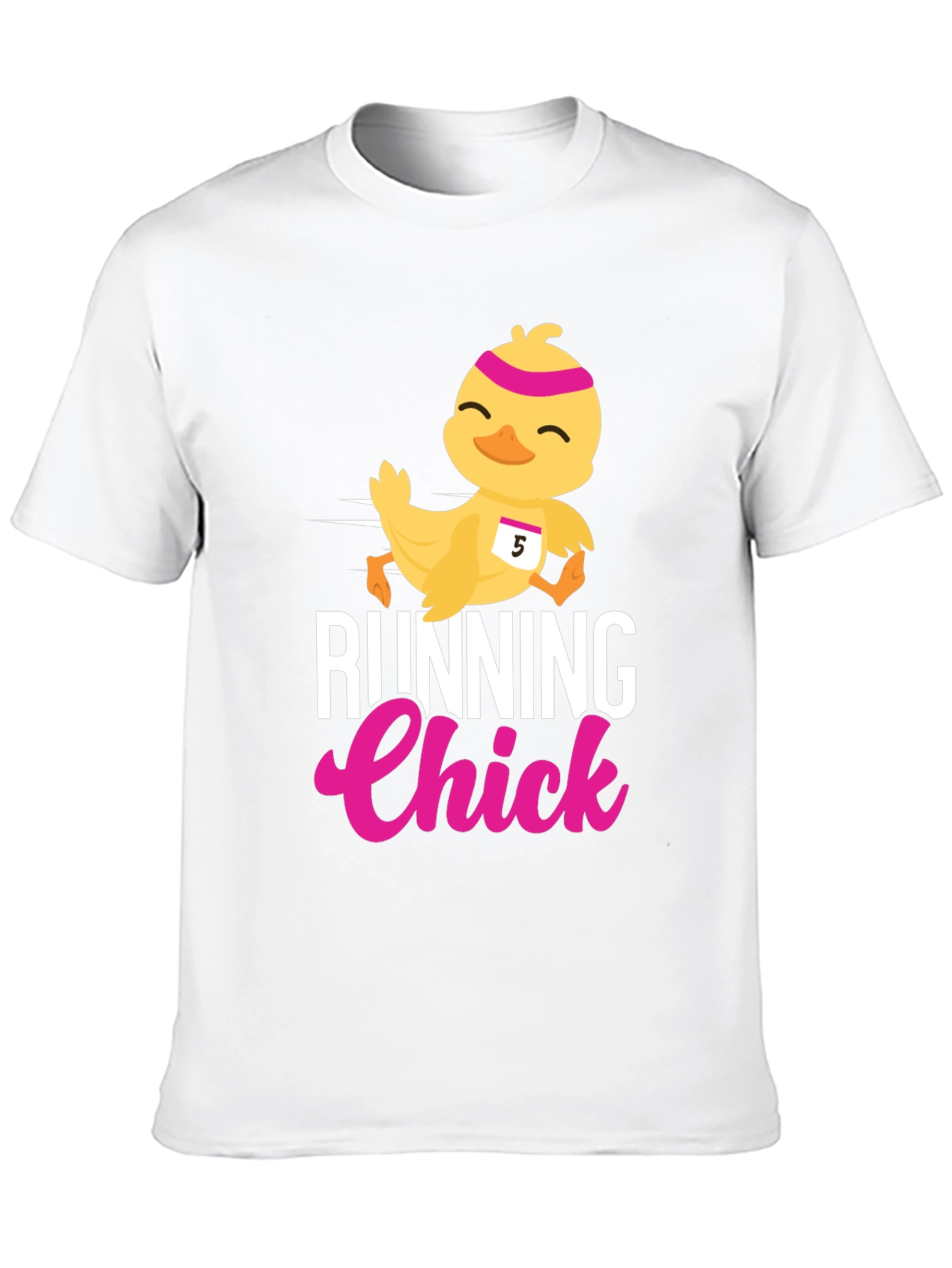 Running Chick Graphic Tee - Fun Easter Design