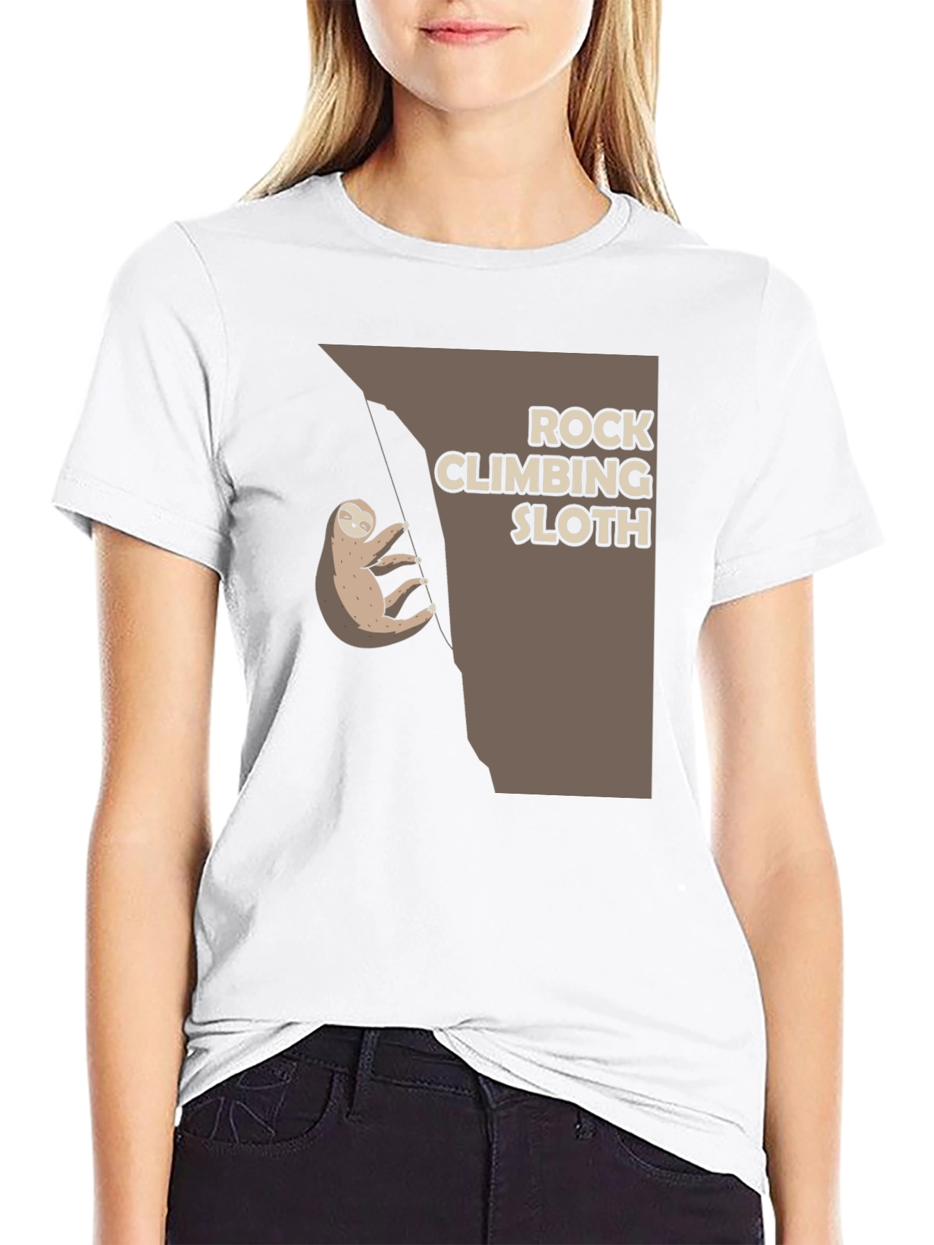 Rock Climbing Sloth T-Shirt - Cute Graphic Tee