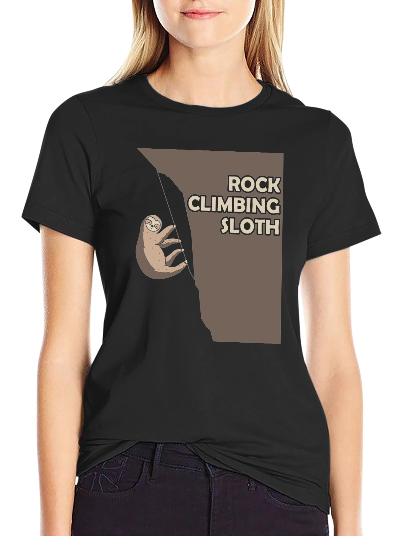 Rock Climbing Sloth T-Shirt - Cute Graphic Tee