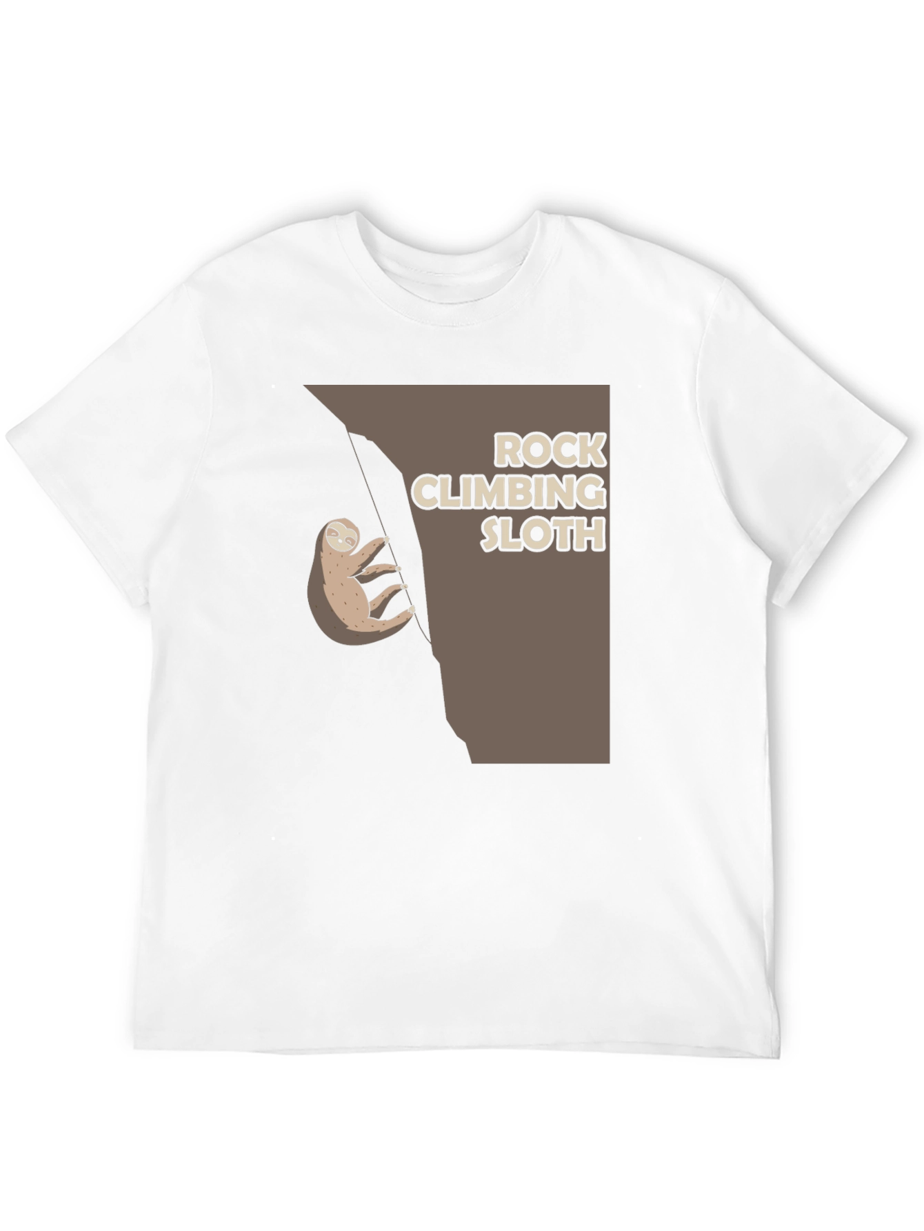 Rock Climbing Sloth T-Shirt - Cute Graphic Tee