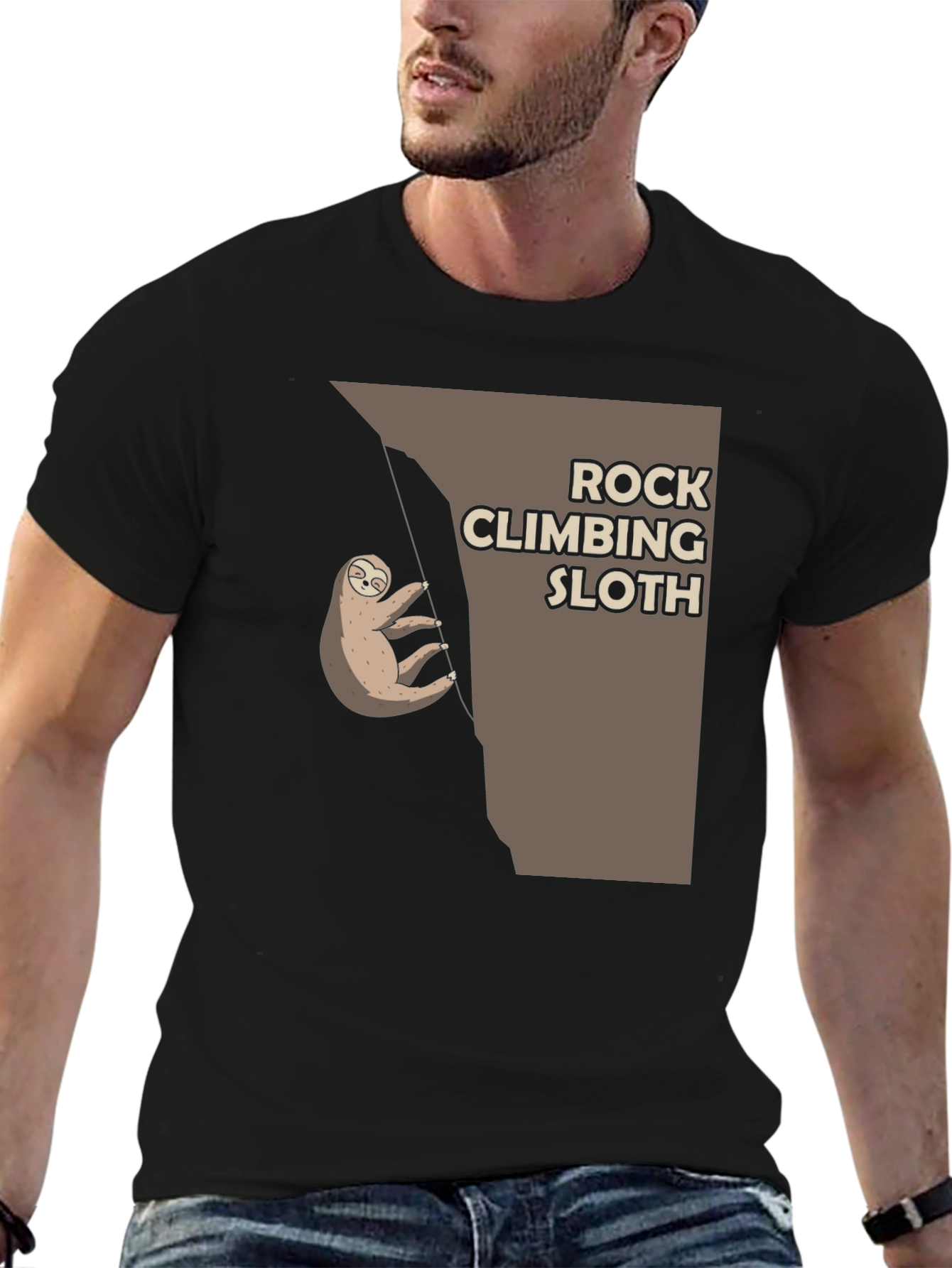 Rock Climbing Sloth T-Shirt - Cute Graphic Tee