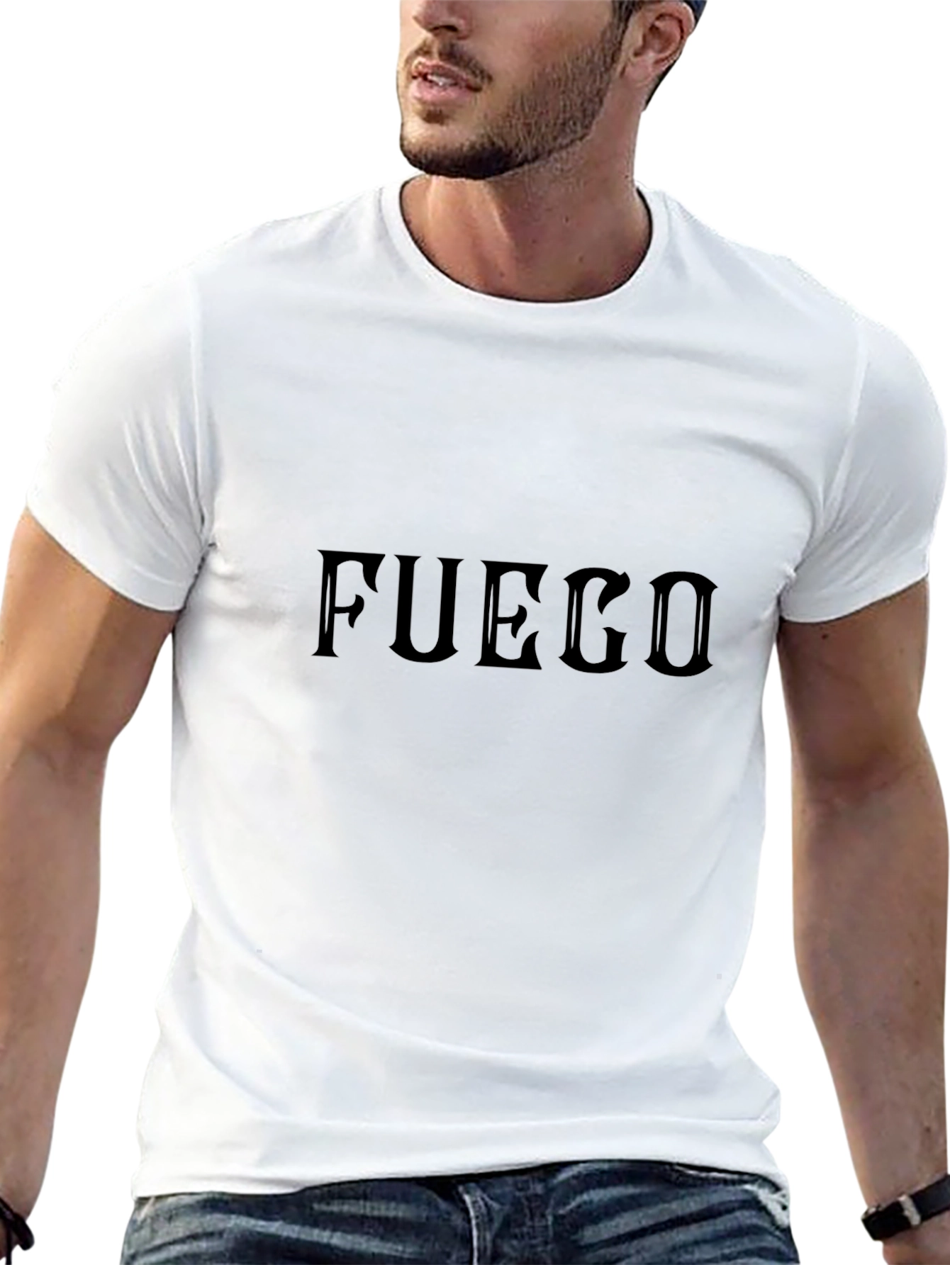 Fuego Mens Black Graphic T-Shirt