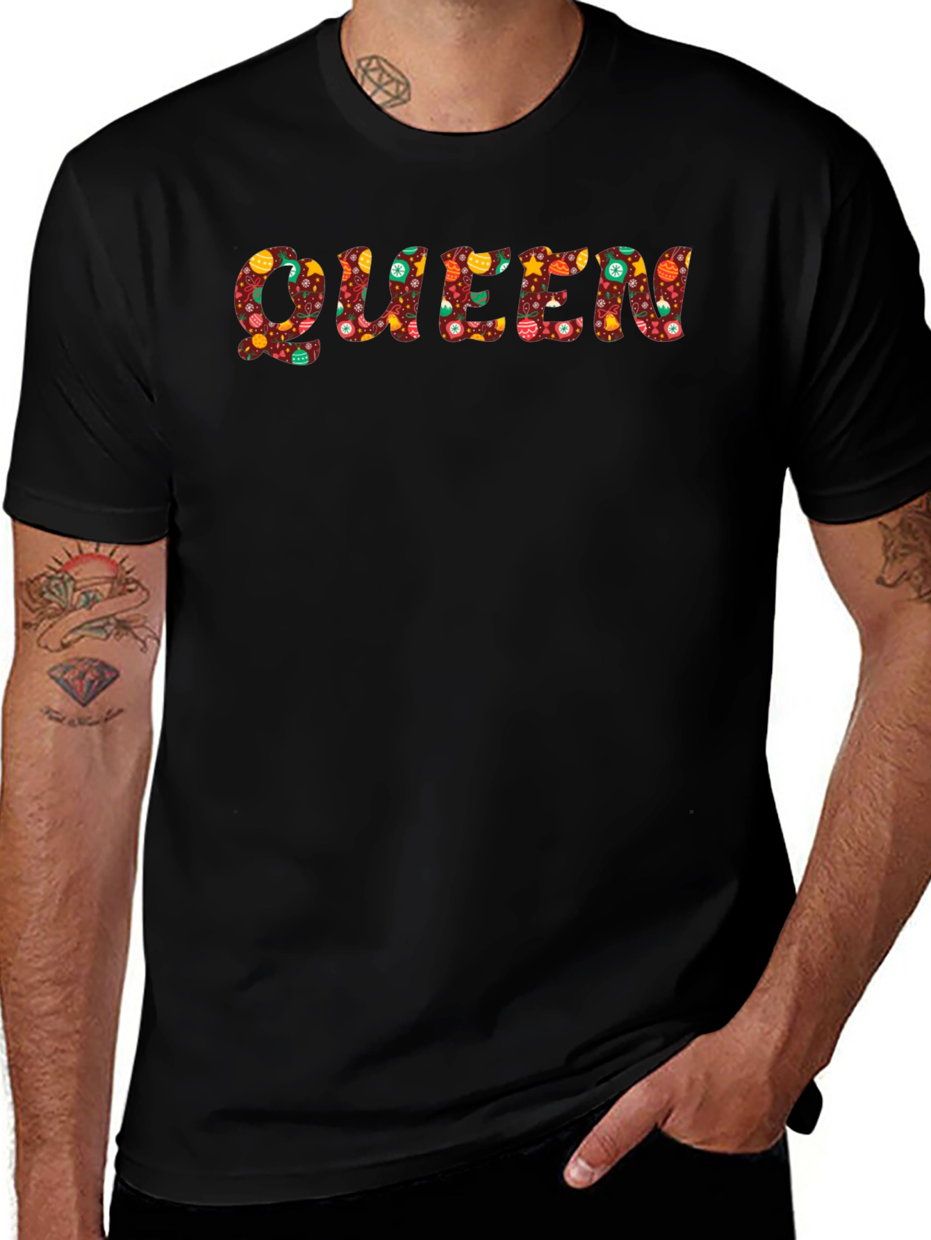Queen Christmas Pattern T-Shirt