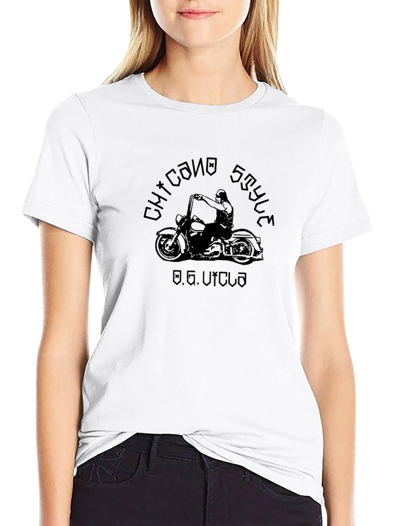 Chicano Style Motorcycle Graphic T-Shirt