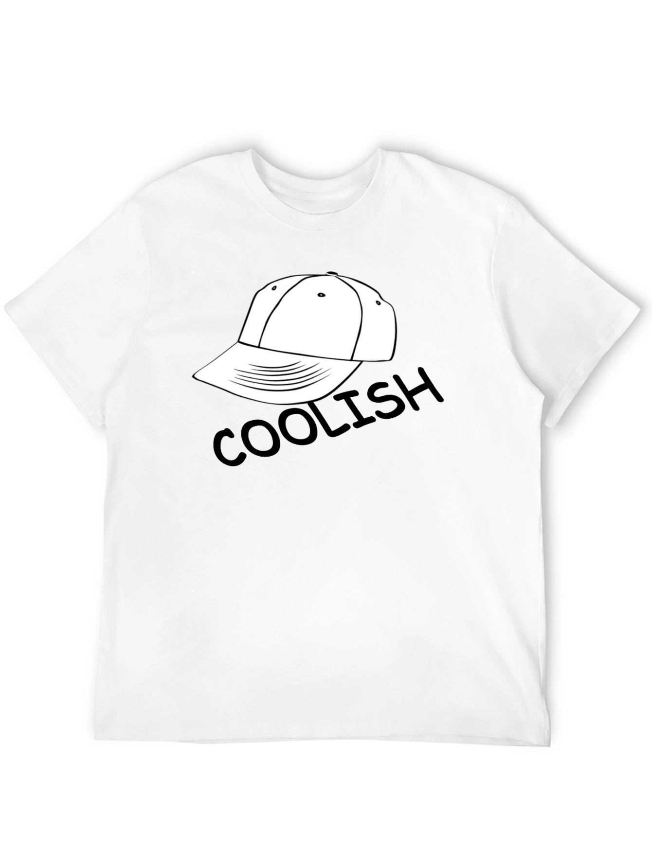 Coolish Cap Graphic Black T-Shirt