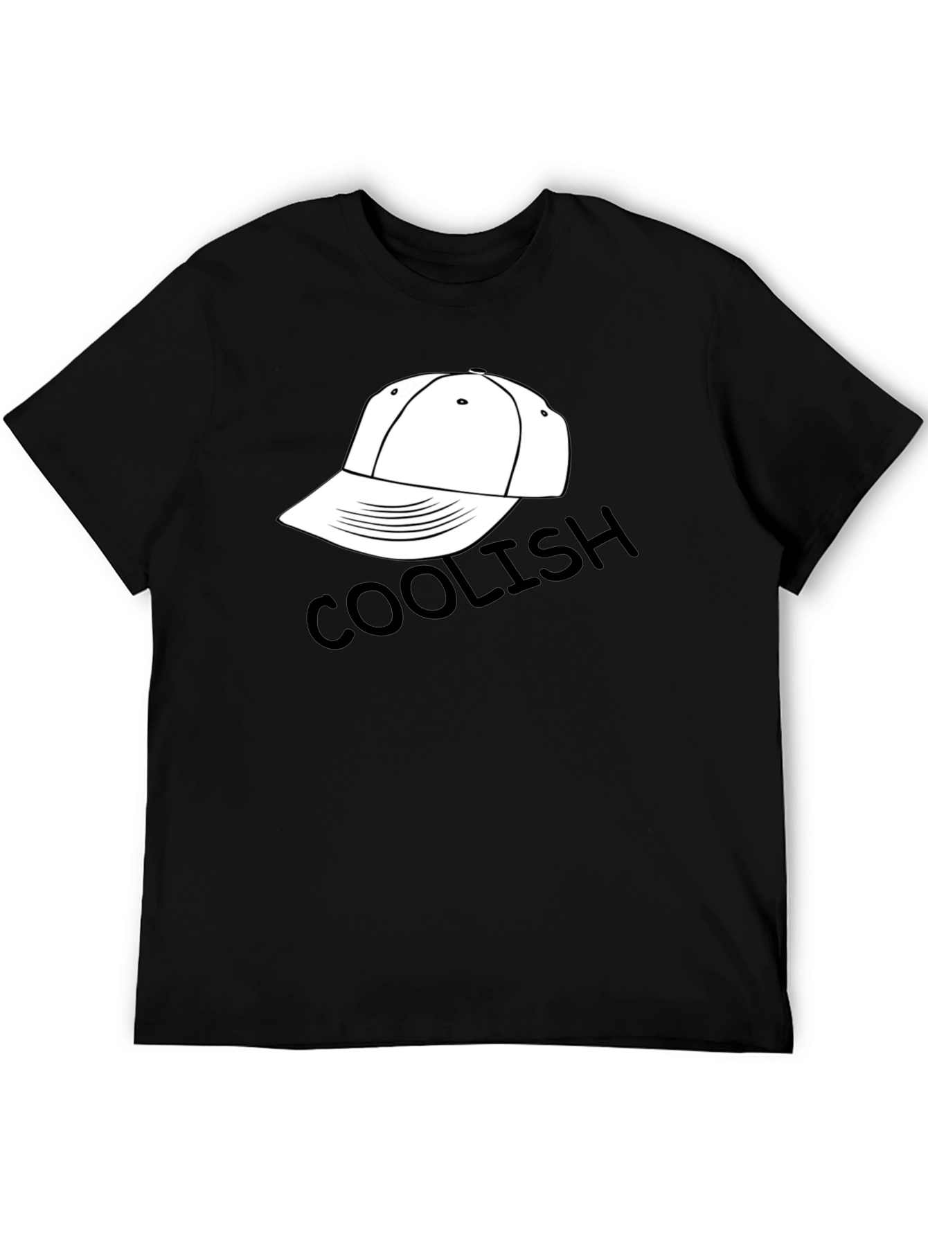 Coolish Cap Graphic Black T-Shirt