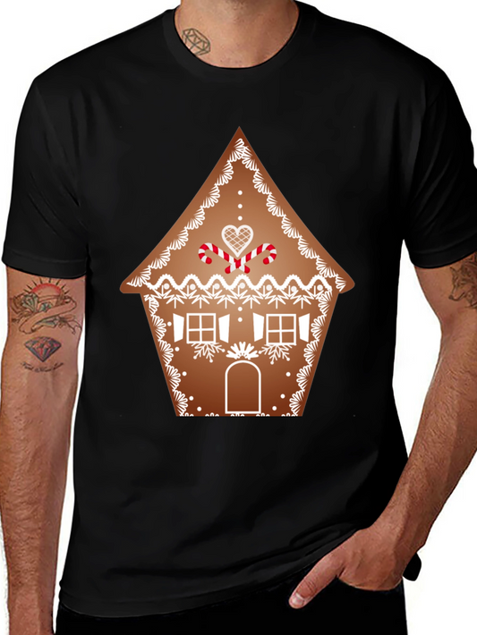 Gingerbread House T-Shirt - Festive Holiday Apparel