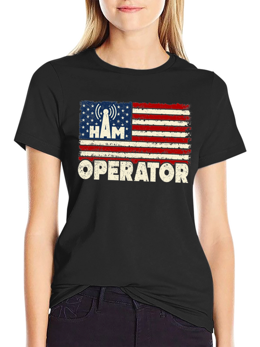 Ham Radio Operator US Flag T-Shirt