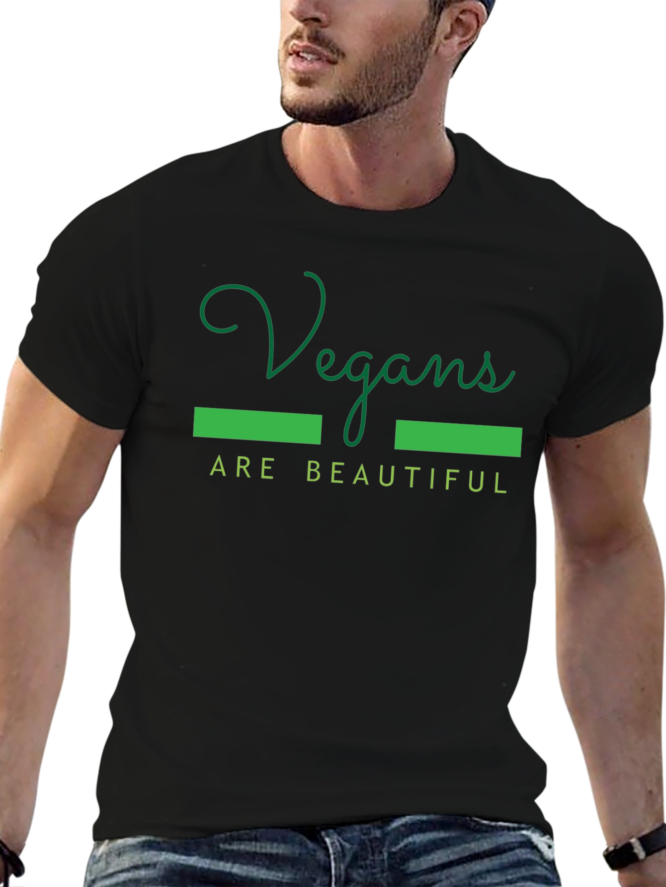 Vegan Pride Tee - Vegans are Beautiful Black T-Shirt