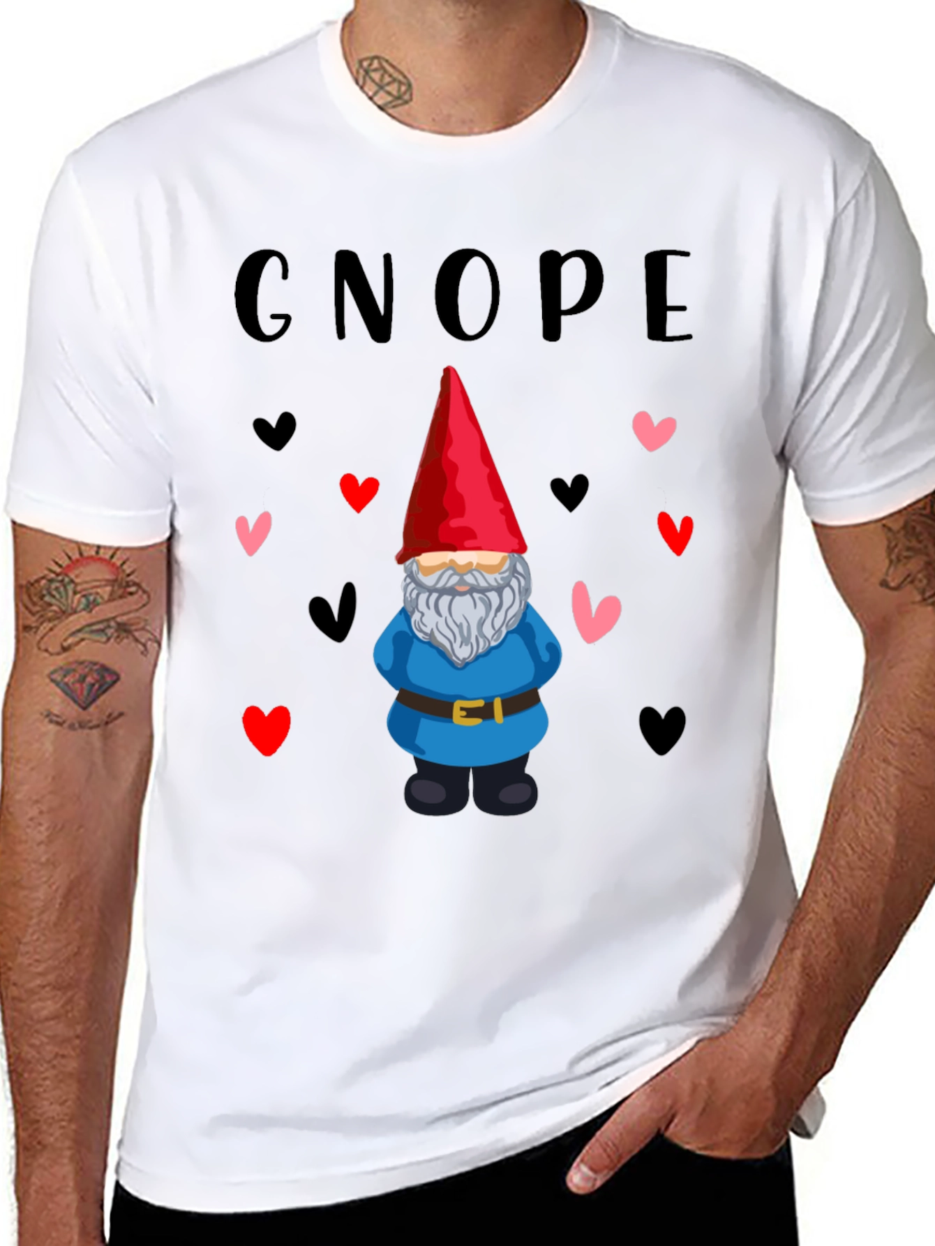 Cute Gnome Valentines Day Graphic Tee
