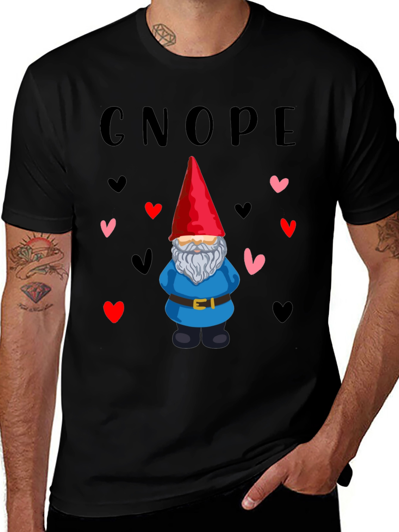 Cute Gnome Valentines Day Graphic Tee