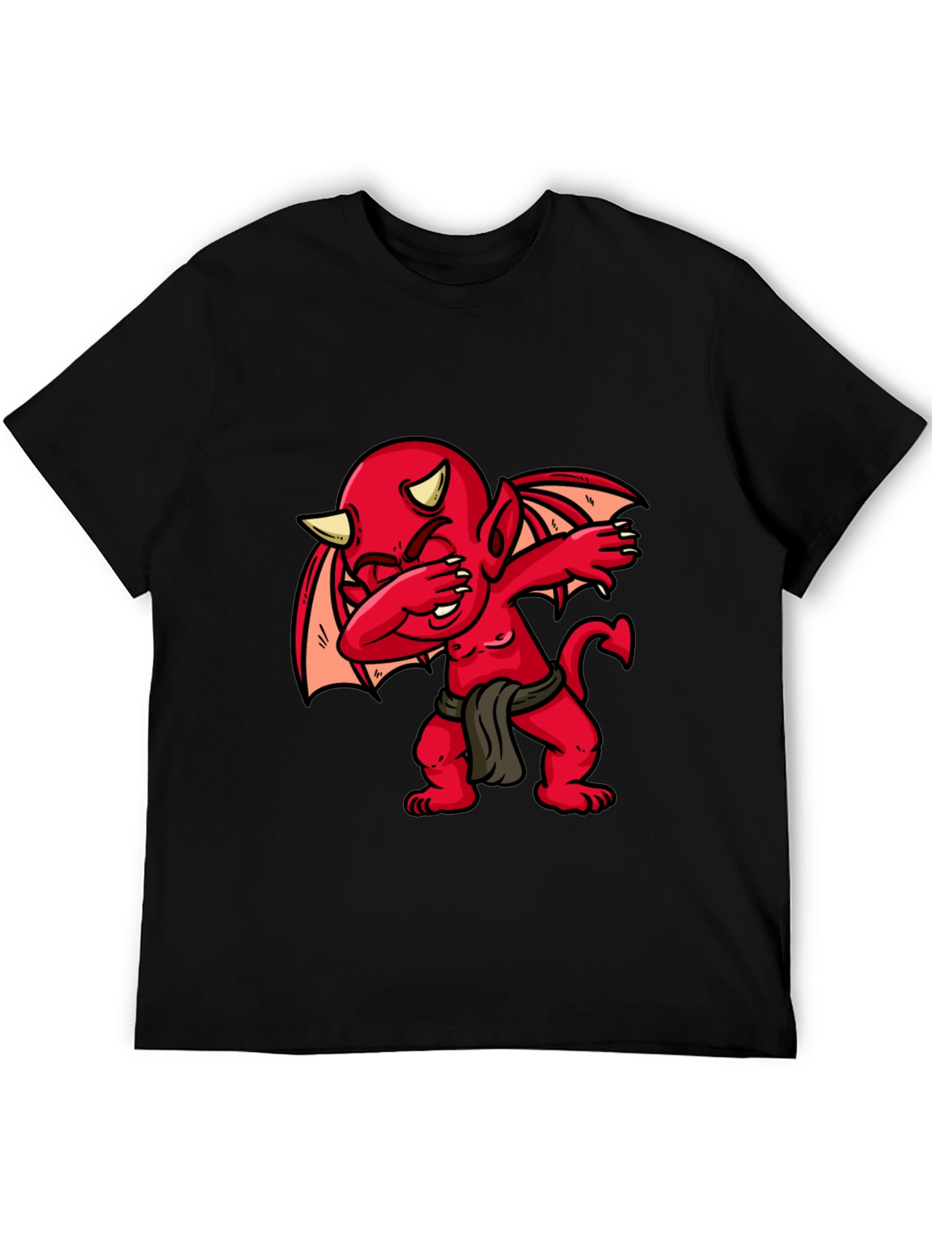 Dabbing Devil Graphic Tee - Mens Black T-Shirt