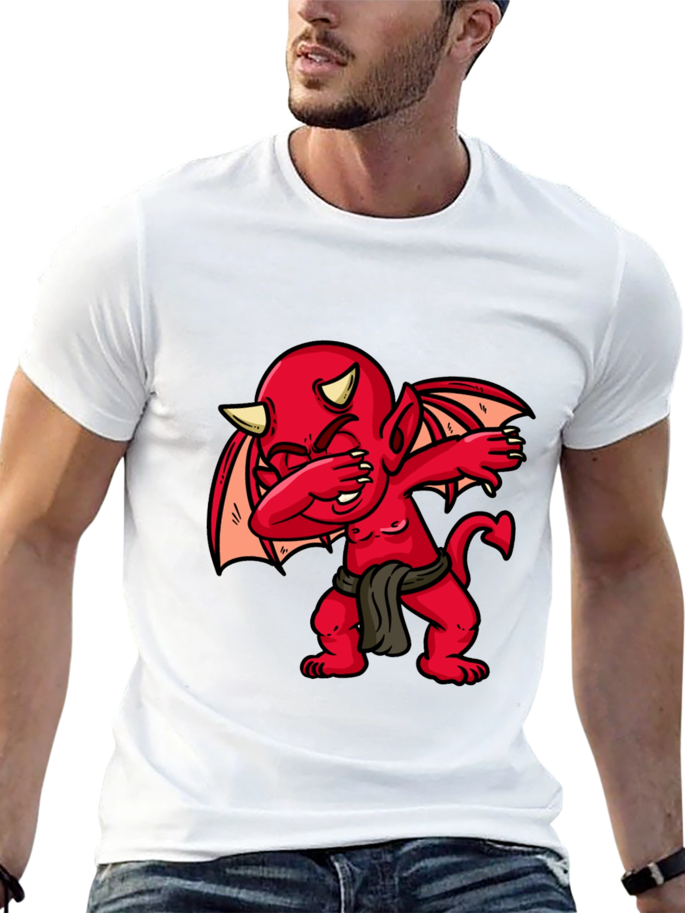 Dabbing Devil Graphic Tee - Mens Black T-Shirt
