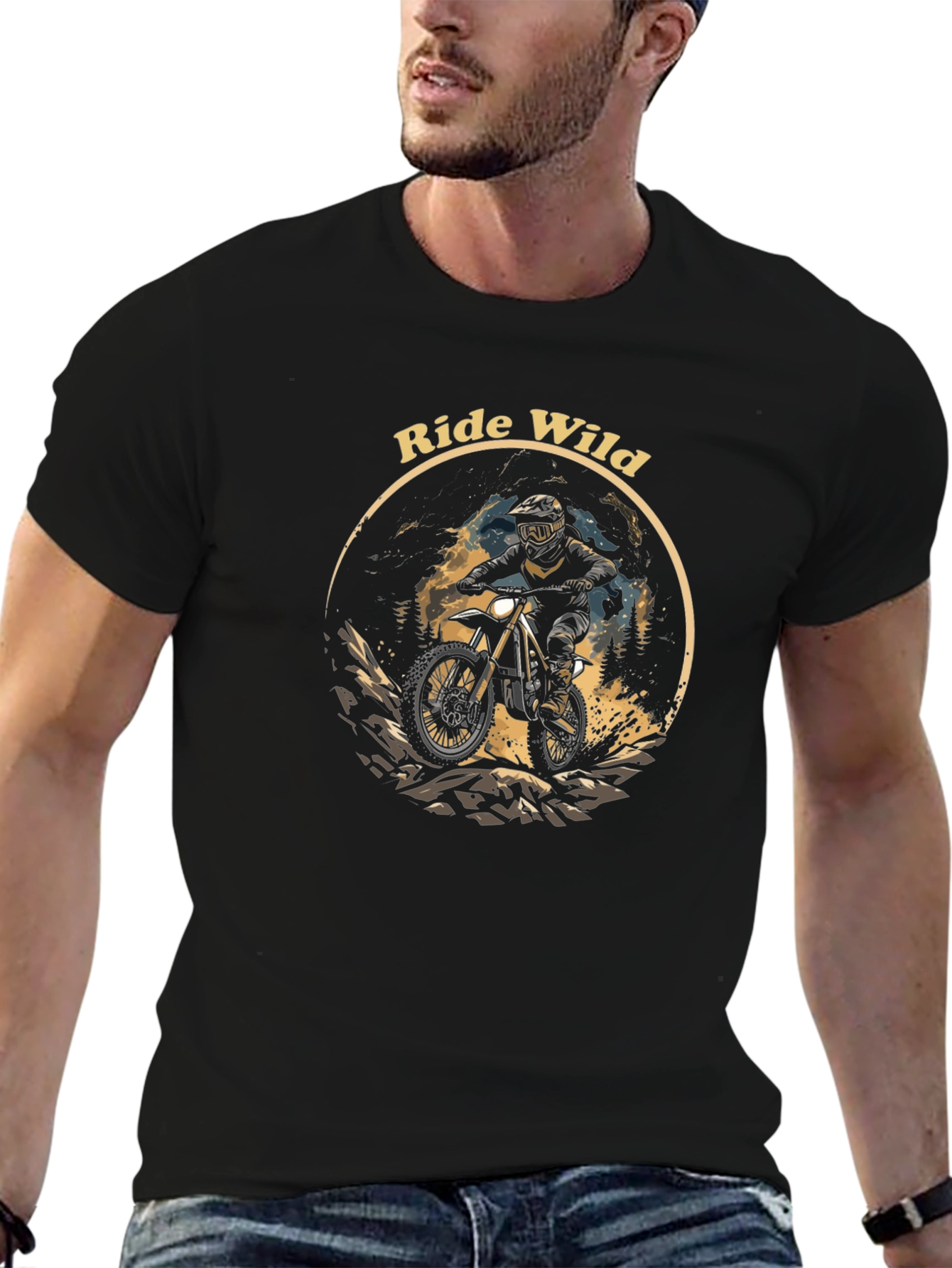 Ride Wild Black Graphic Tee