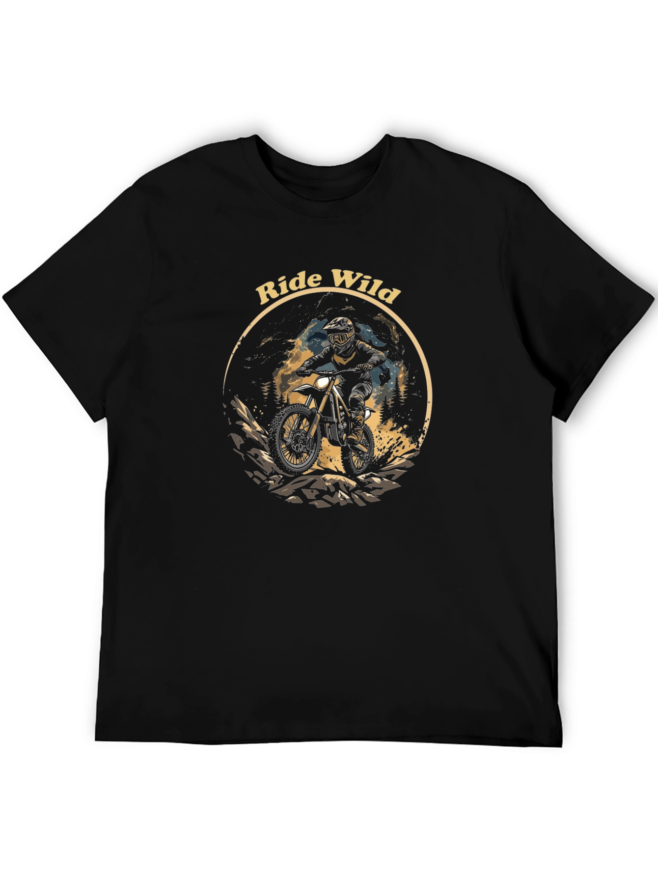Ride Wild Black Graphic Tee