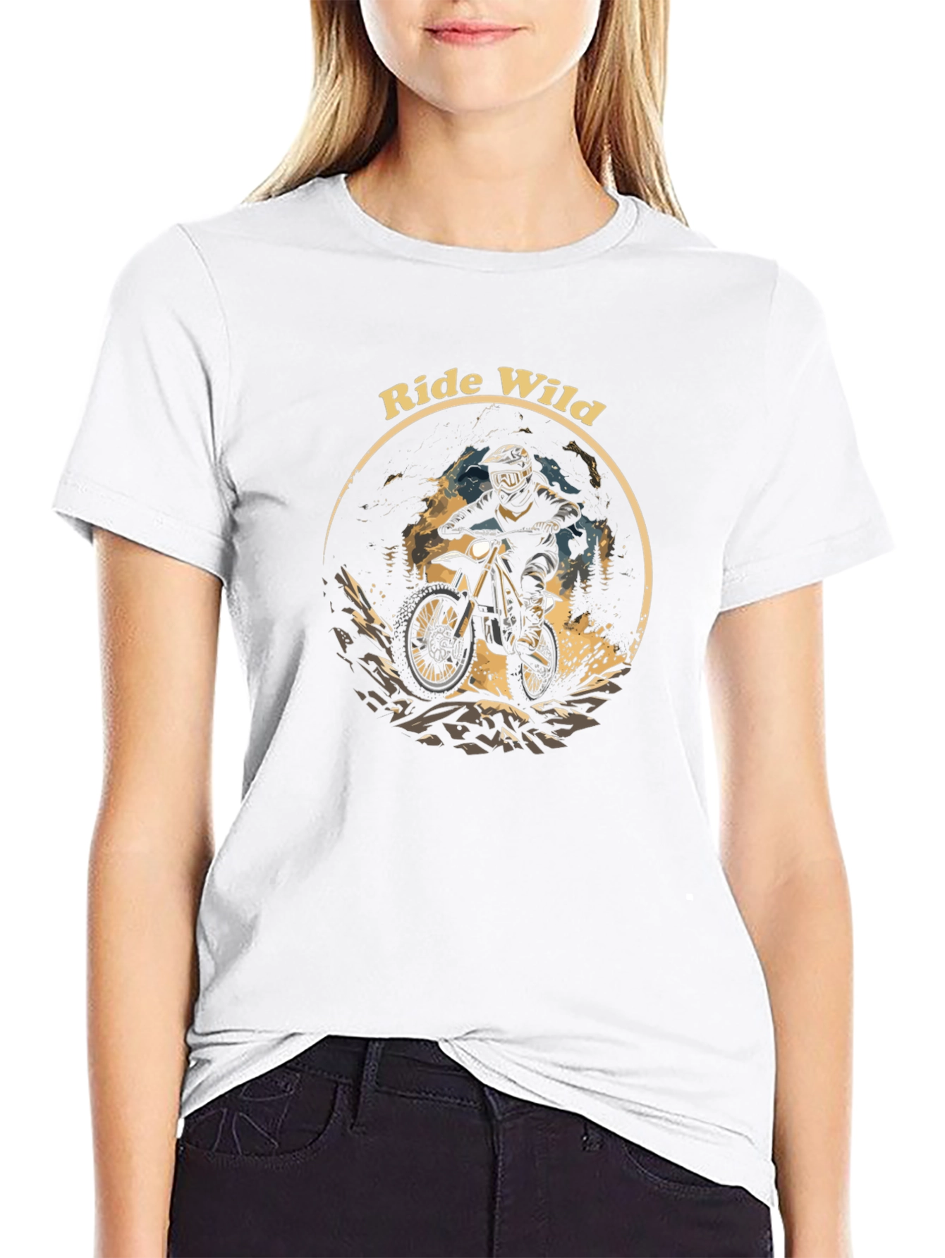 Ride Wild Black Graphic Tee