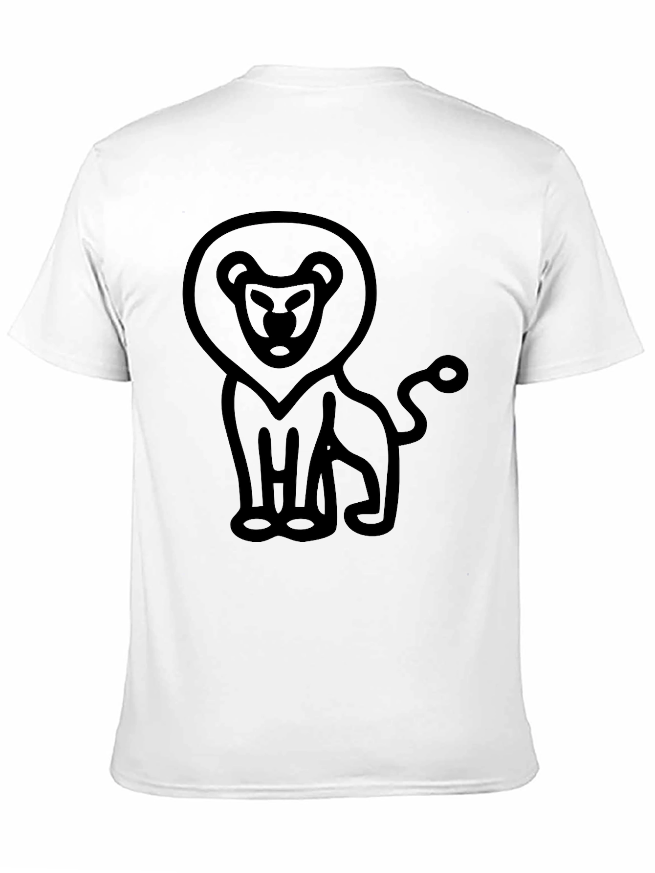 Lion Graphic Tee - Mens Black Casual Shirt
