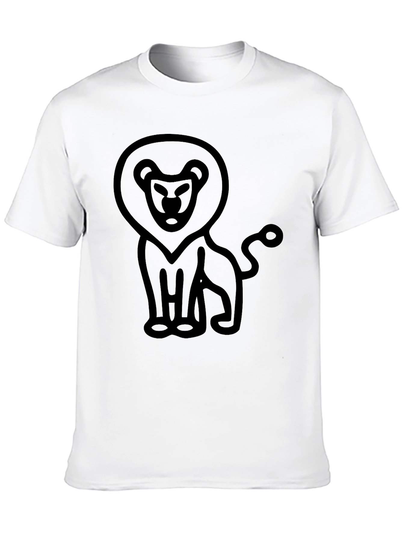 Lion Graphic Tee - Mens Black Casual Shirt
