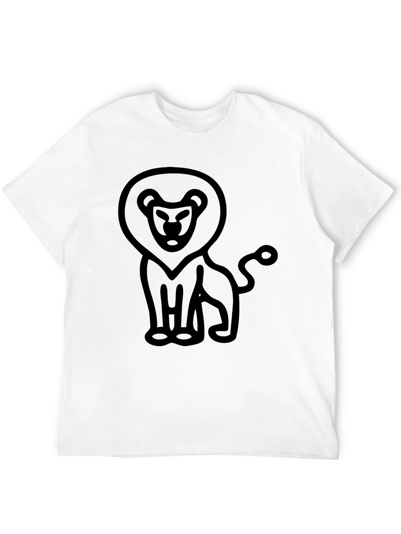 Lion Graphic Tee - Mens Black Casual Shirt
