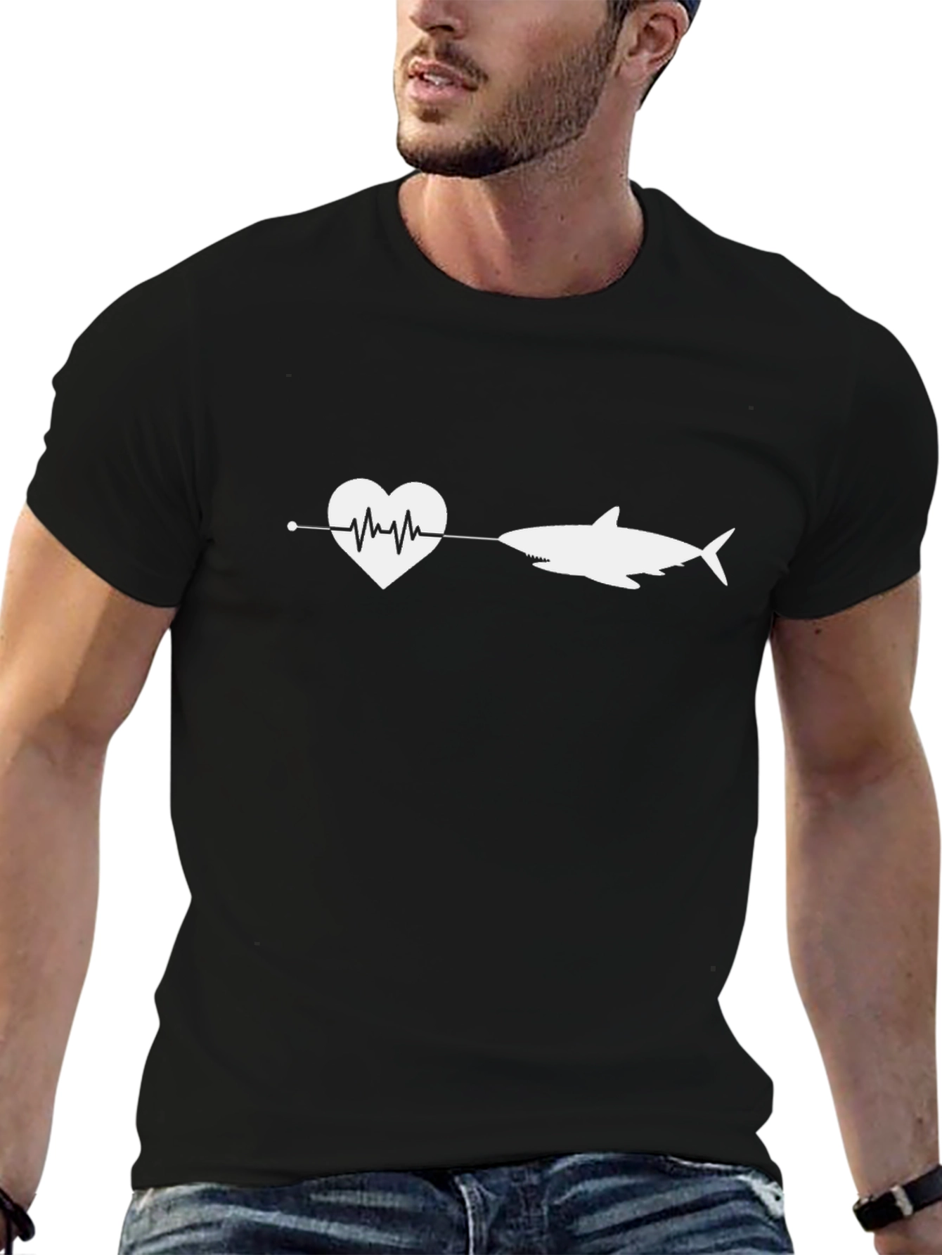 Shark Heartbeat T-Shirt - Love Sharks!