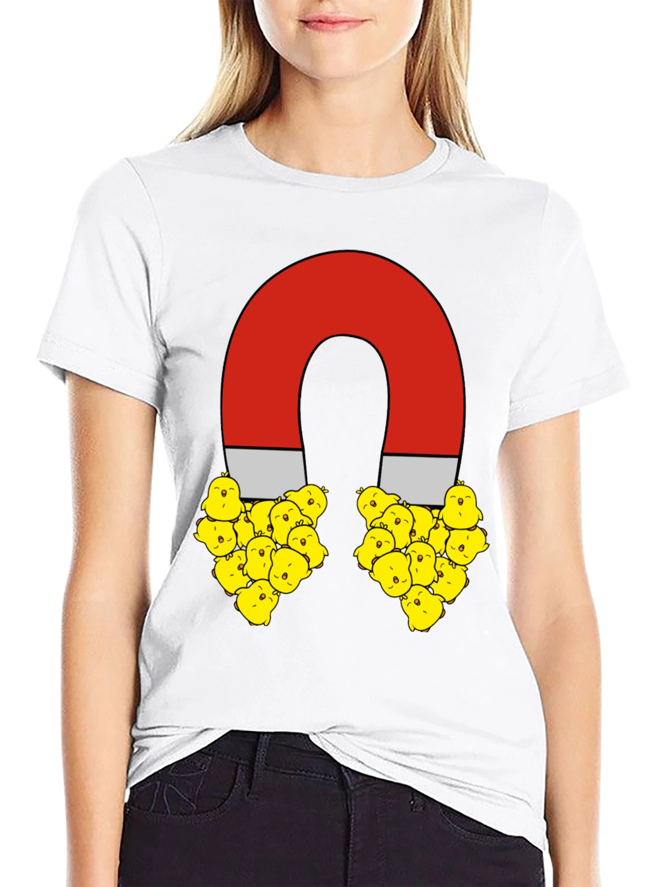 Chick Magnet Graphic T-Shirt - Funny Animal Tee