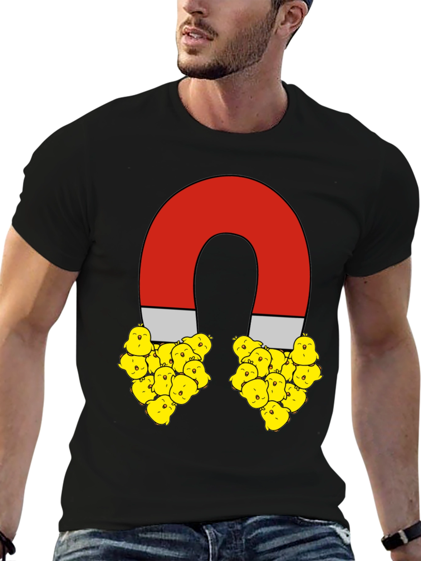 Chick Magnet Graphic T-Shirt - Funny Animal Tee