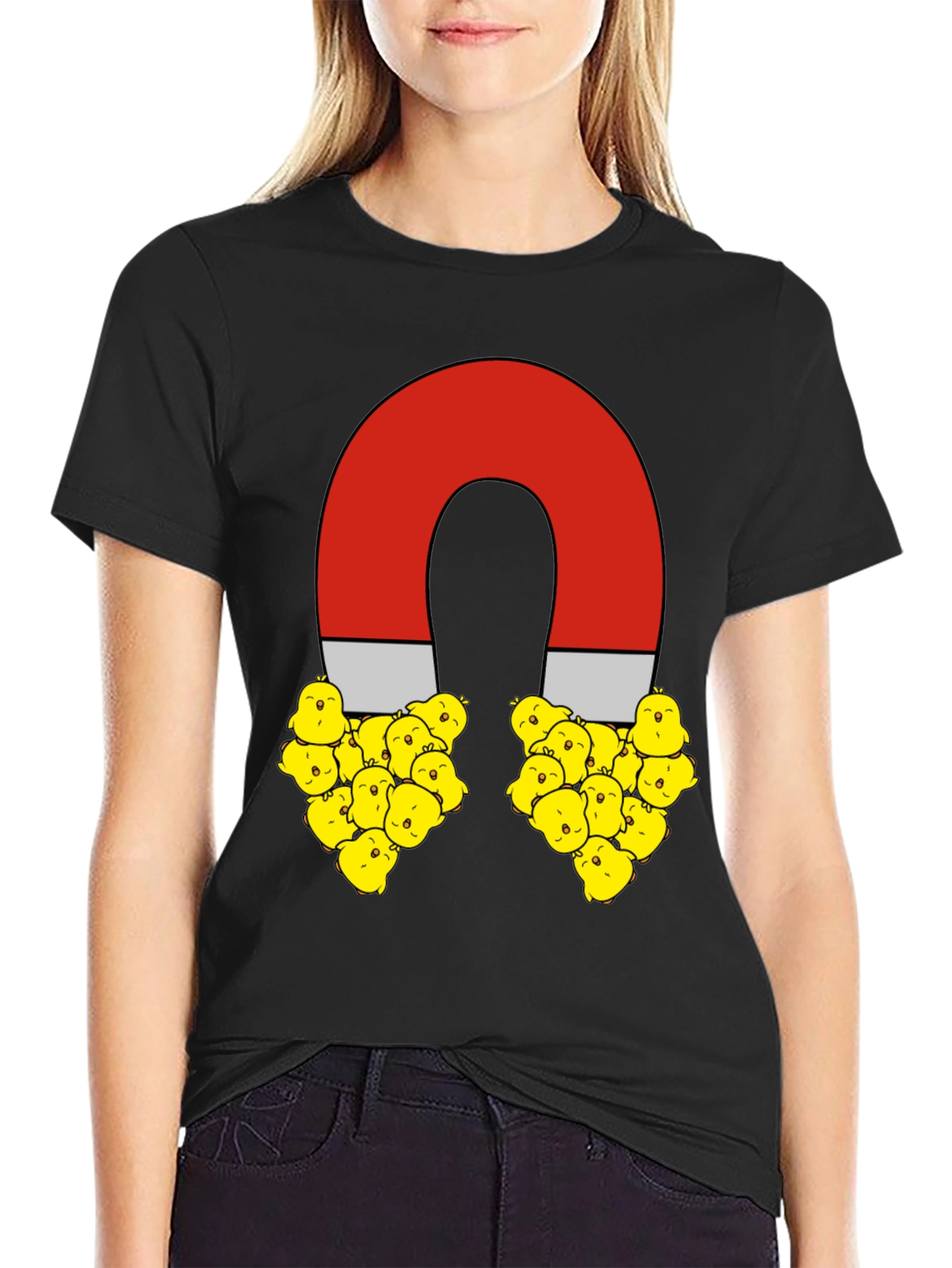 Chick Magnet Graphic T-Shirt - Funny Animal Tee