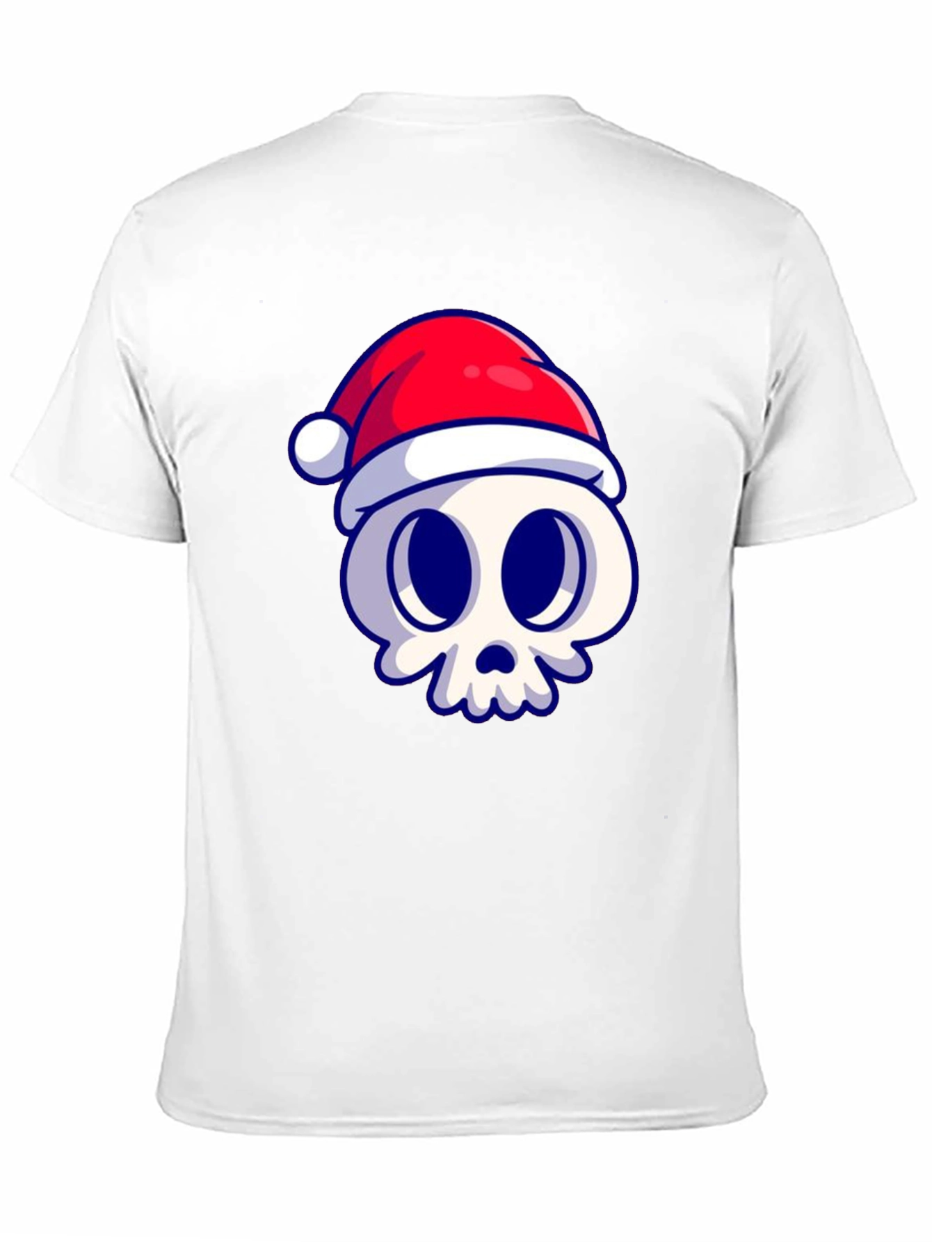 Festive Skull Graphic Tee - Black Cotton
