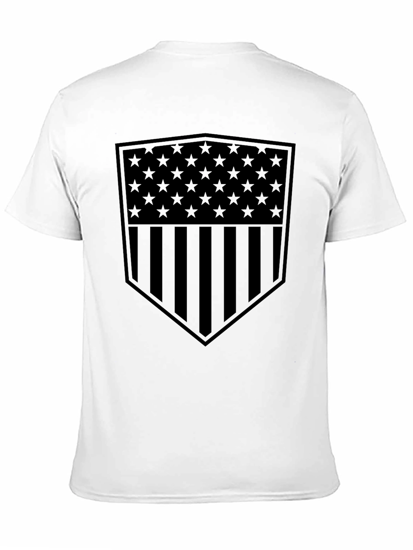 Blacked Out American Flag Shield T-Shirt