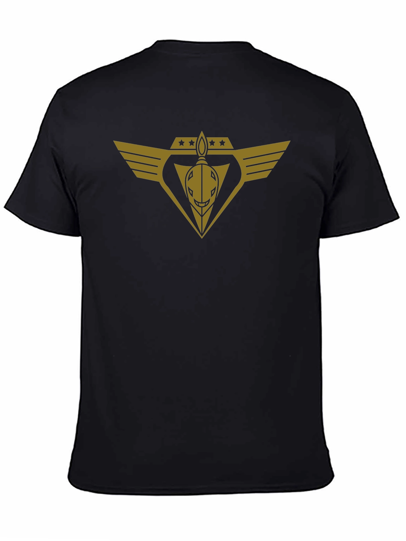 Embroidered Emblem Black T-Shirt