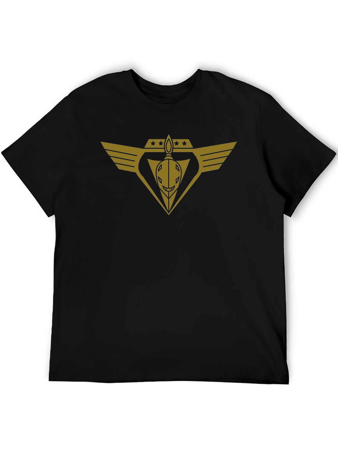 Embroidered Emblem Black T-Shirt