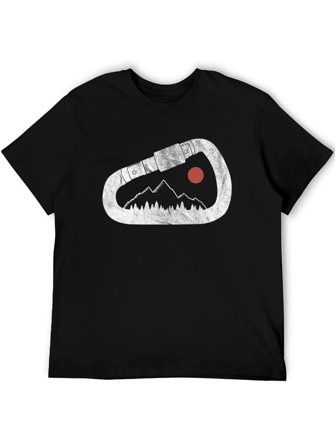 Carabiner Nature Graphic Black T-Shirt
